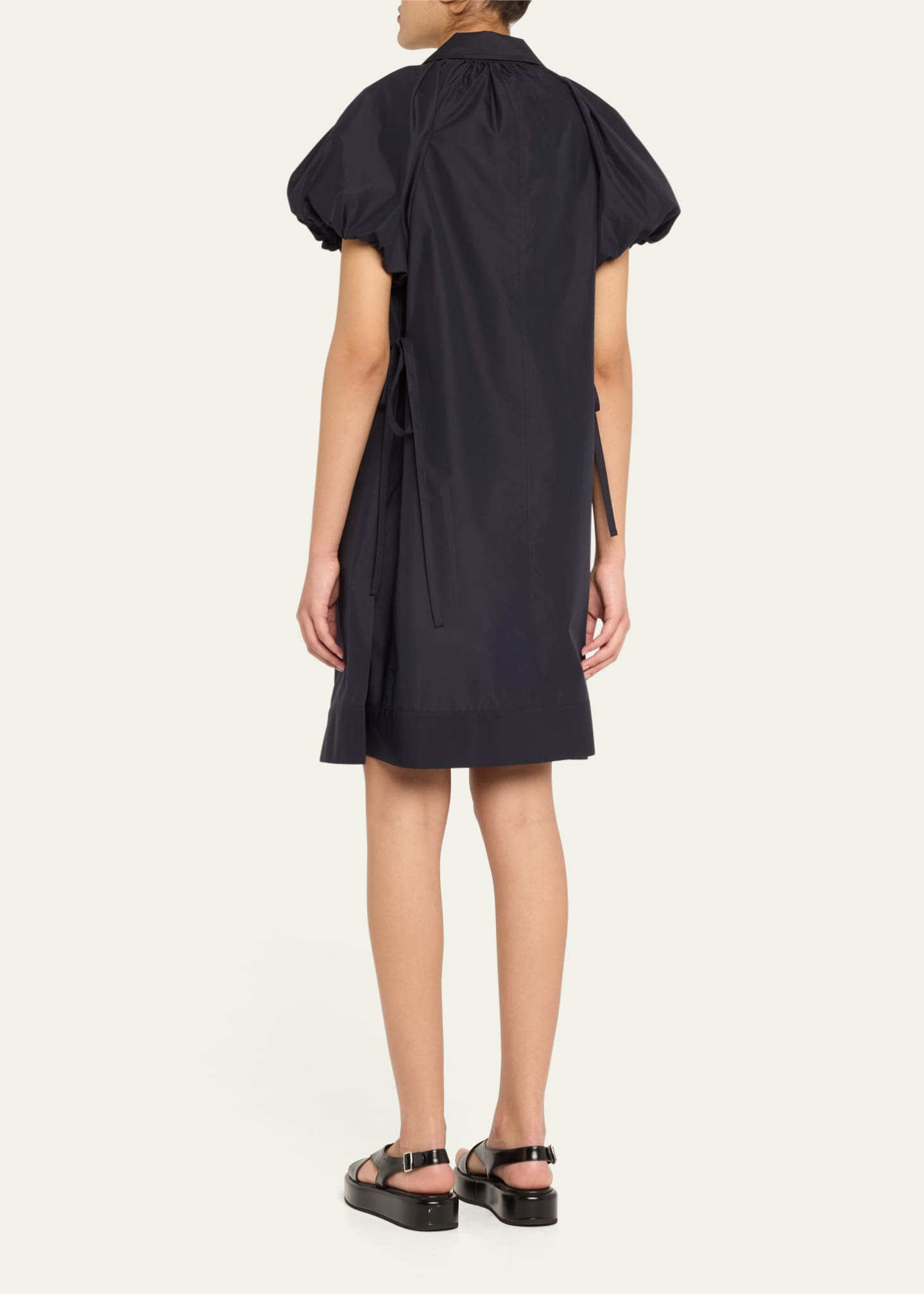 3.1 Phillip Lim Short Puff-Sleeve Shirtdress Image 3 of 5