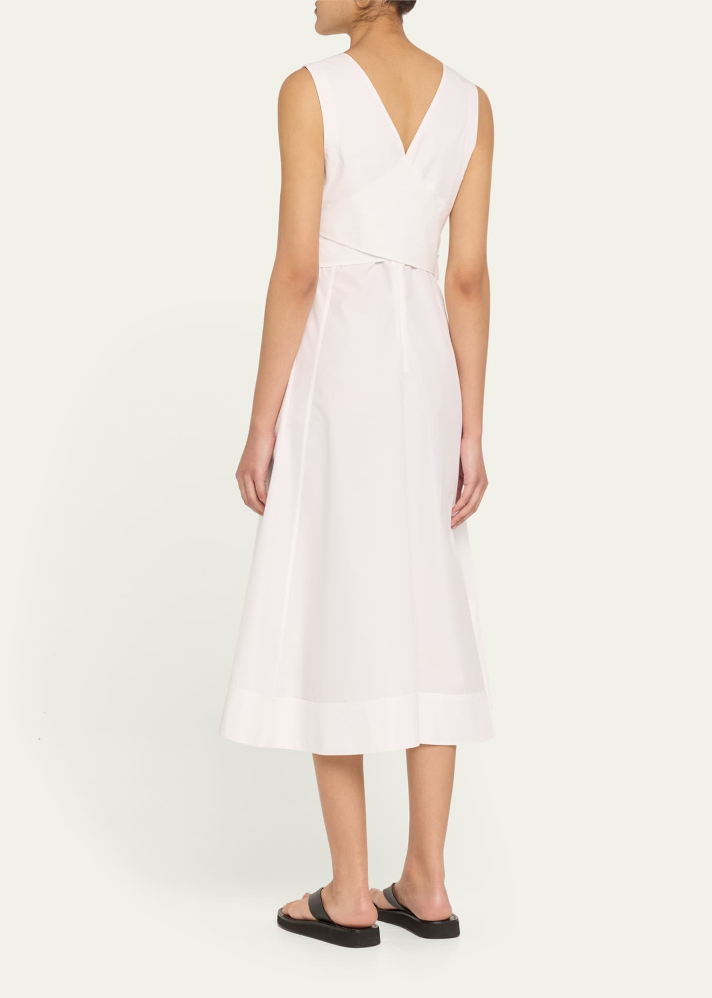 3.1 Phillip Lim V-Neck Sleeveless Belted Midi Dress Image 3 of 5