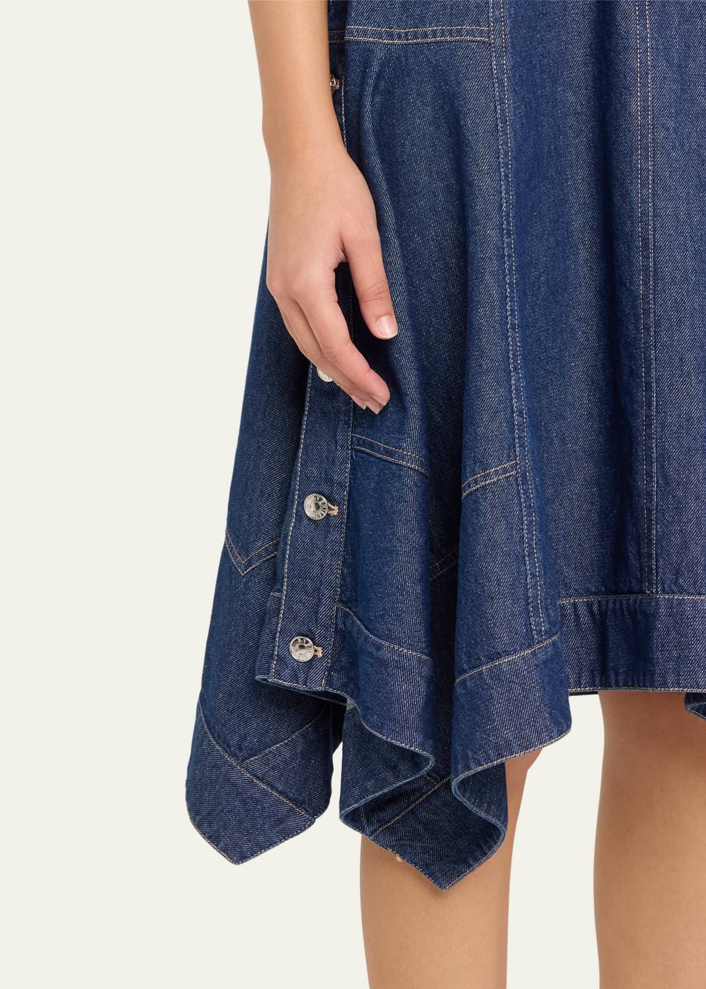 3.1 Phillip Lim Mixed-Media Sleeveless French Terry Midi Dress Image 5 of 5