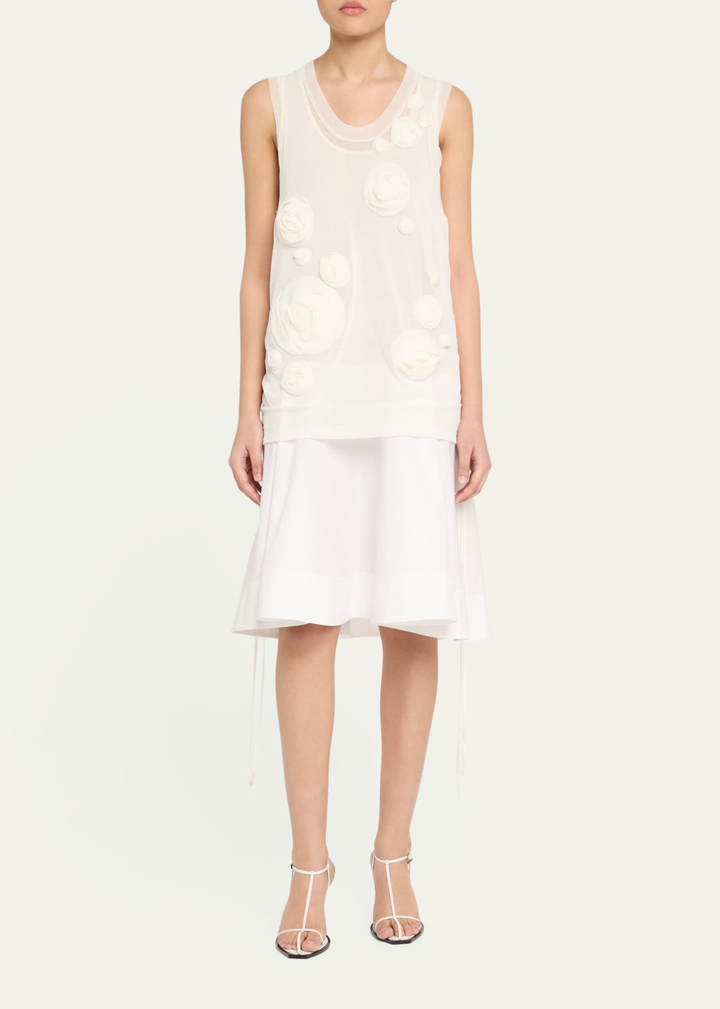 3.1 Phillip Lim Rosette Double-Layered Tank Dress Image 2 of 5