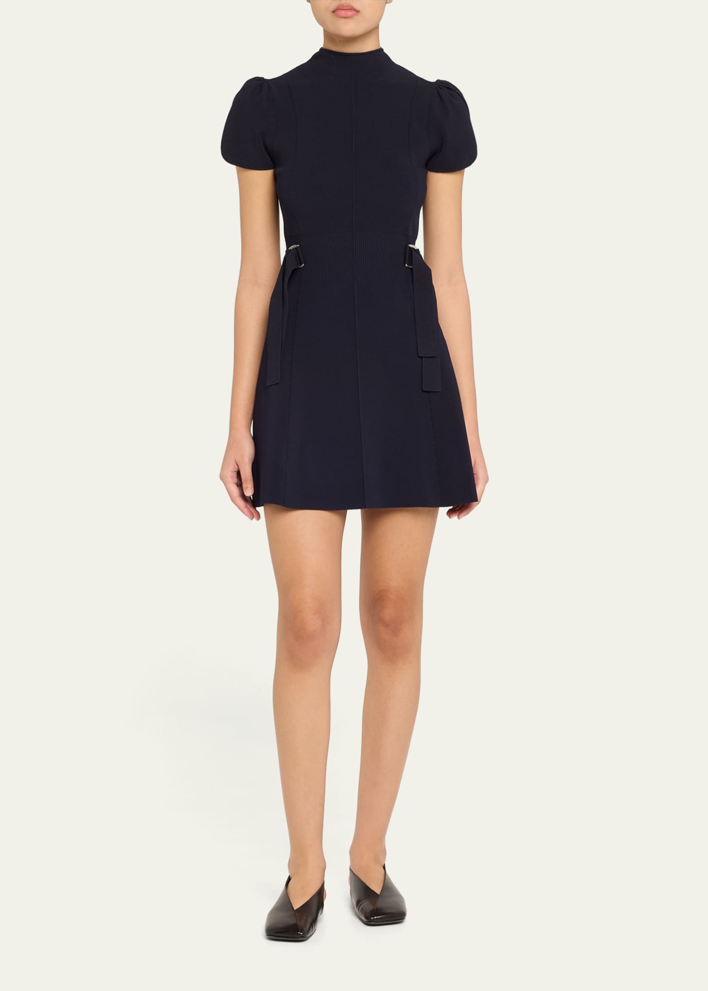3.1 Phillip Lim Compact Rib Tulip-Sleeve Mini Dress