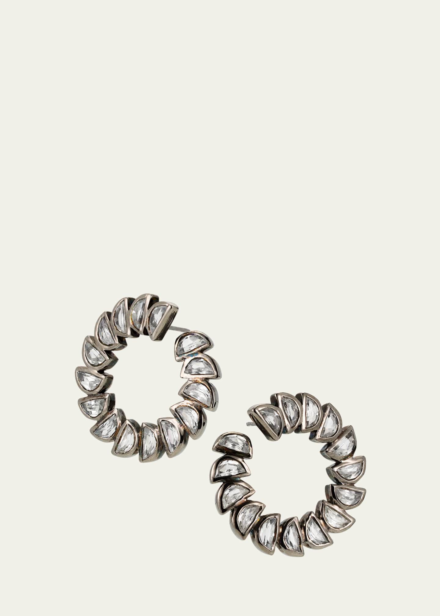 NAKARD Marabou Bypass Hoop Earrings Image 1 of 4