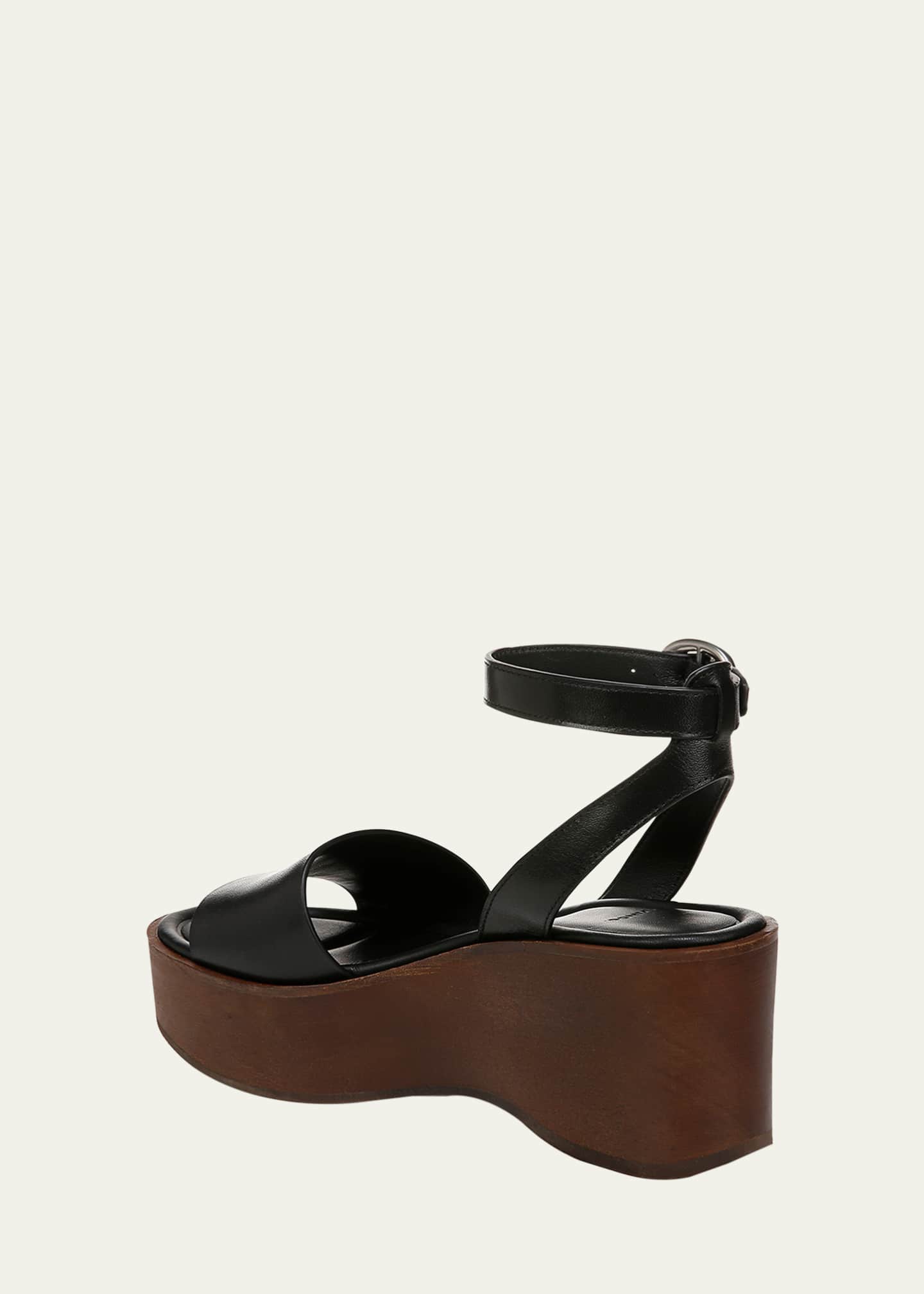 Vince Phillipa Leather Clog Platform Sandals Image 3 of 5