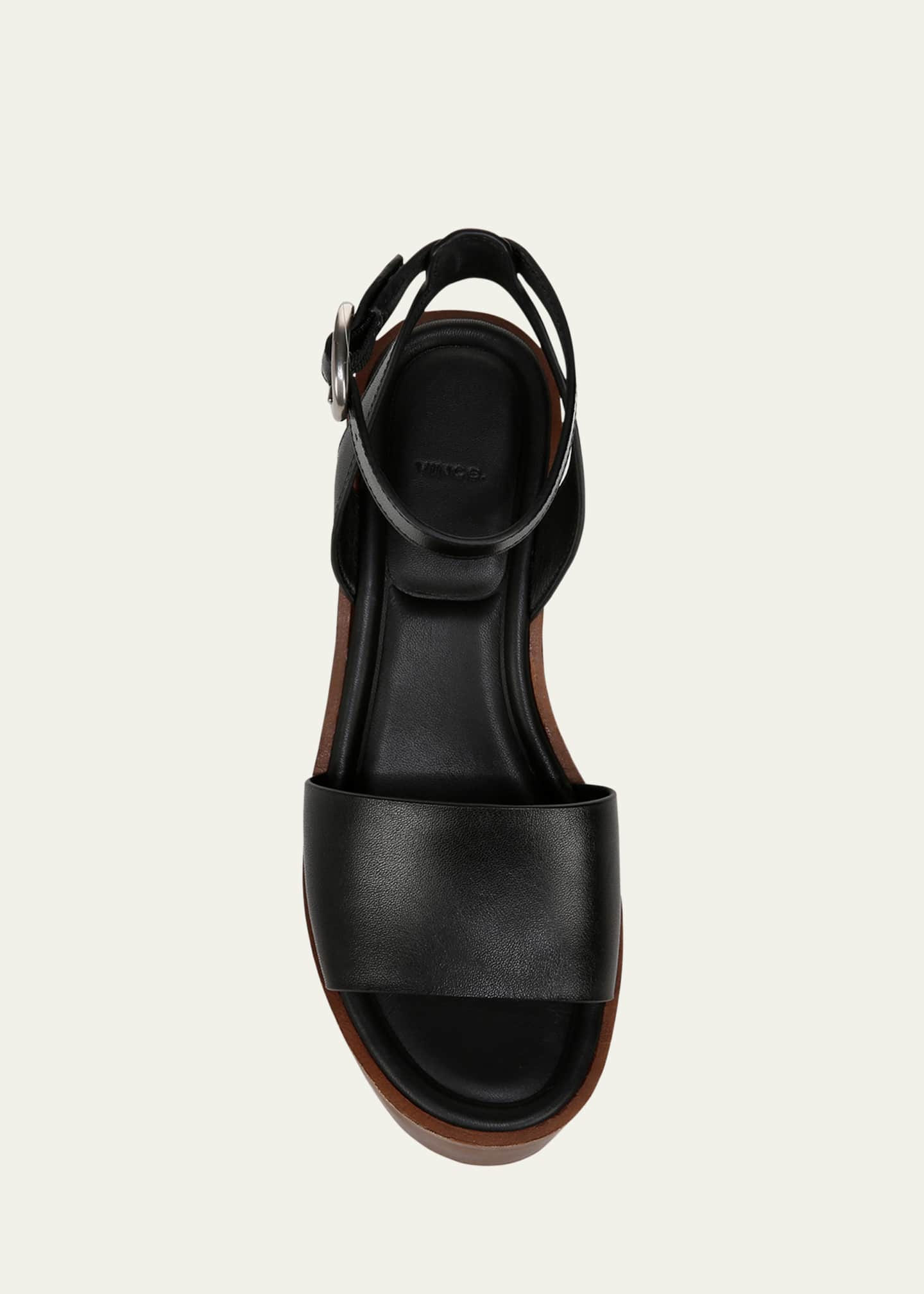 Vince Phillipa Leather Clog Platform Sandals Image 5 of 5