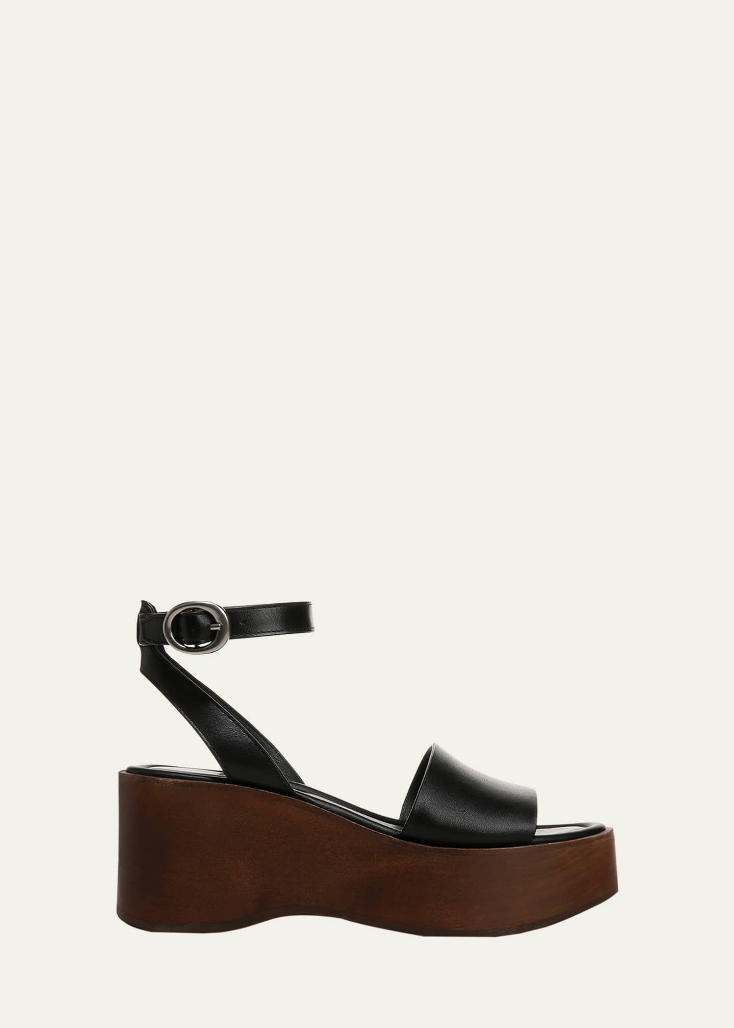 Vince Phillipa Leather Clog Platform Sandals Image 1 of 5