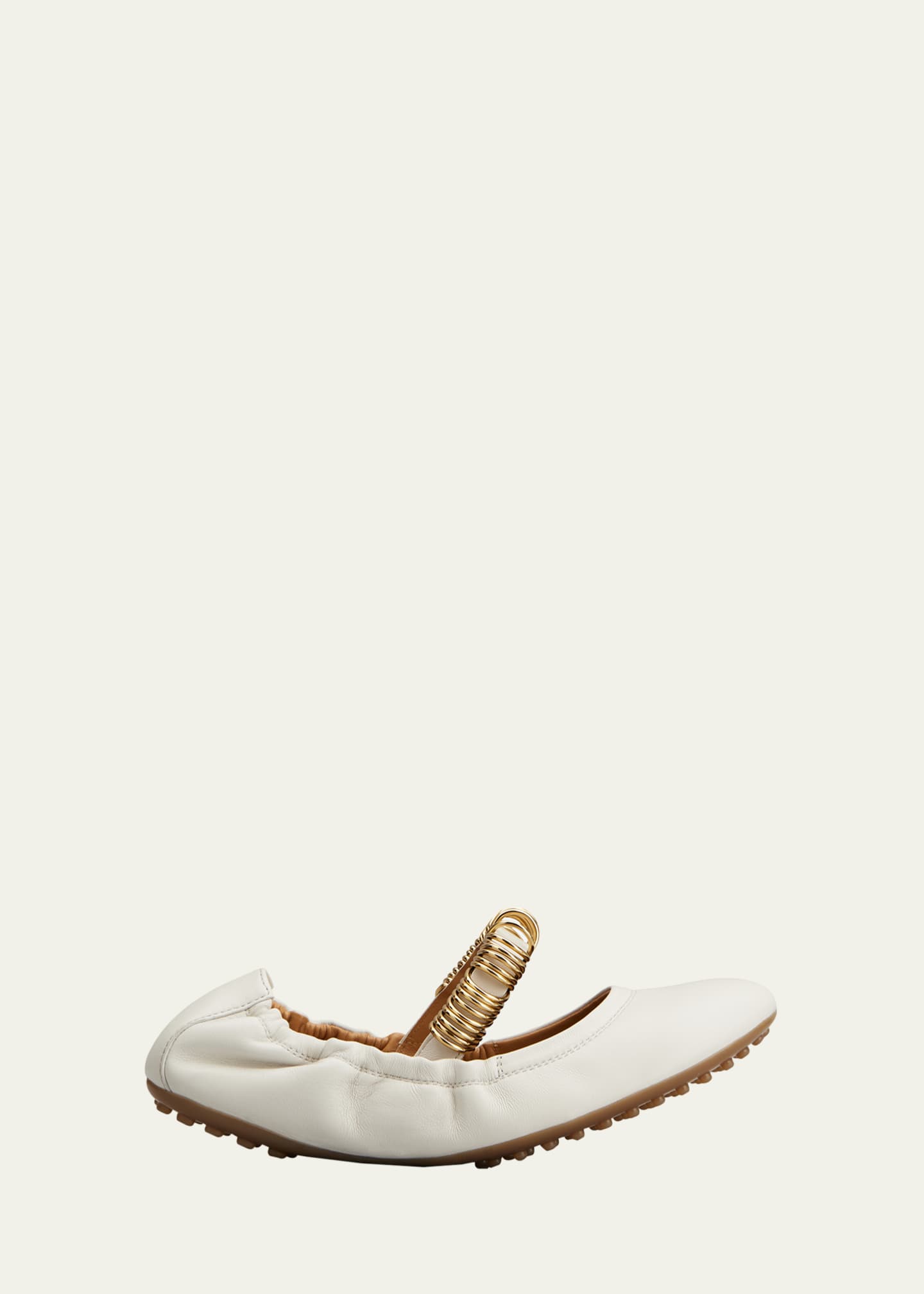 Tod's Cosmo Rings Leather Ballerina Flats