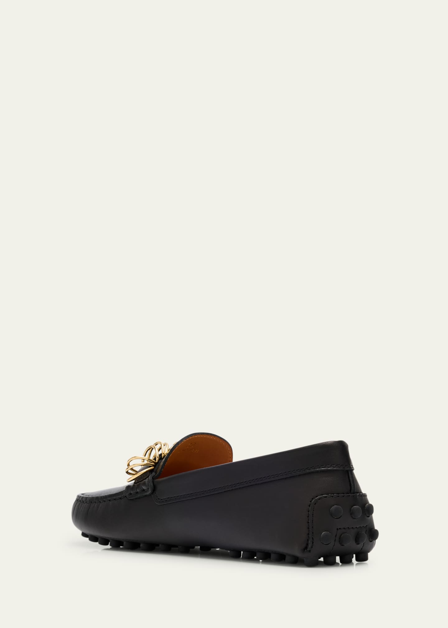 Tod's Gommino Cavillon Leather Rings Driver Loafers Image 2 of 4