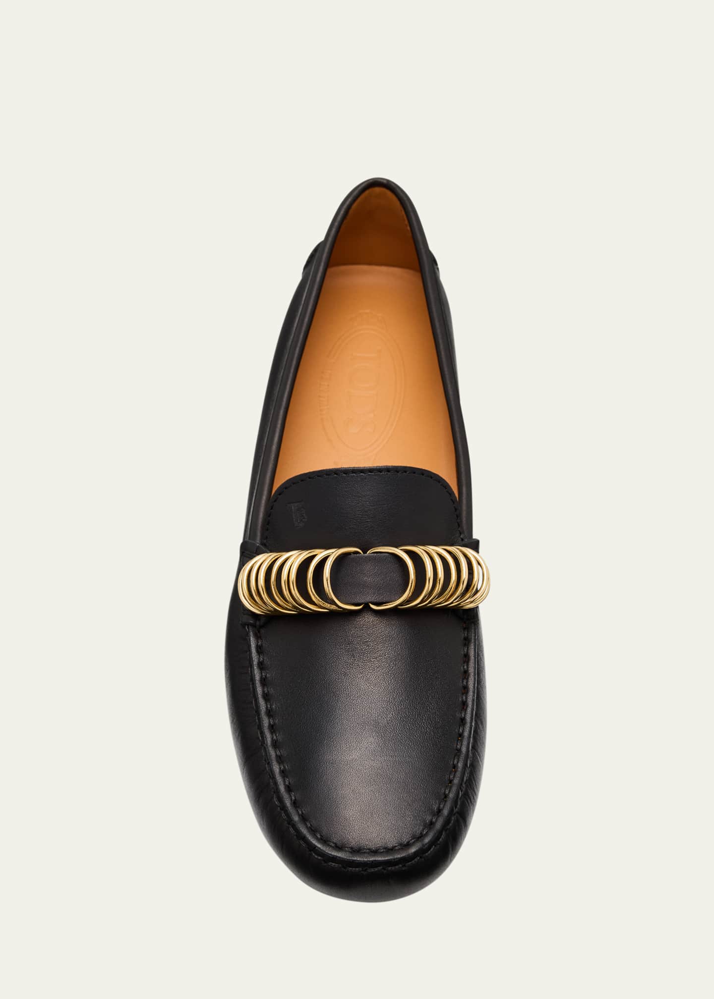 Tod's Gommino Cavillon Leather Rings Driver Loafers Image 4 of 4