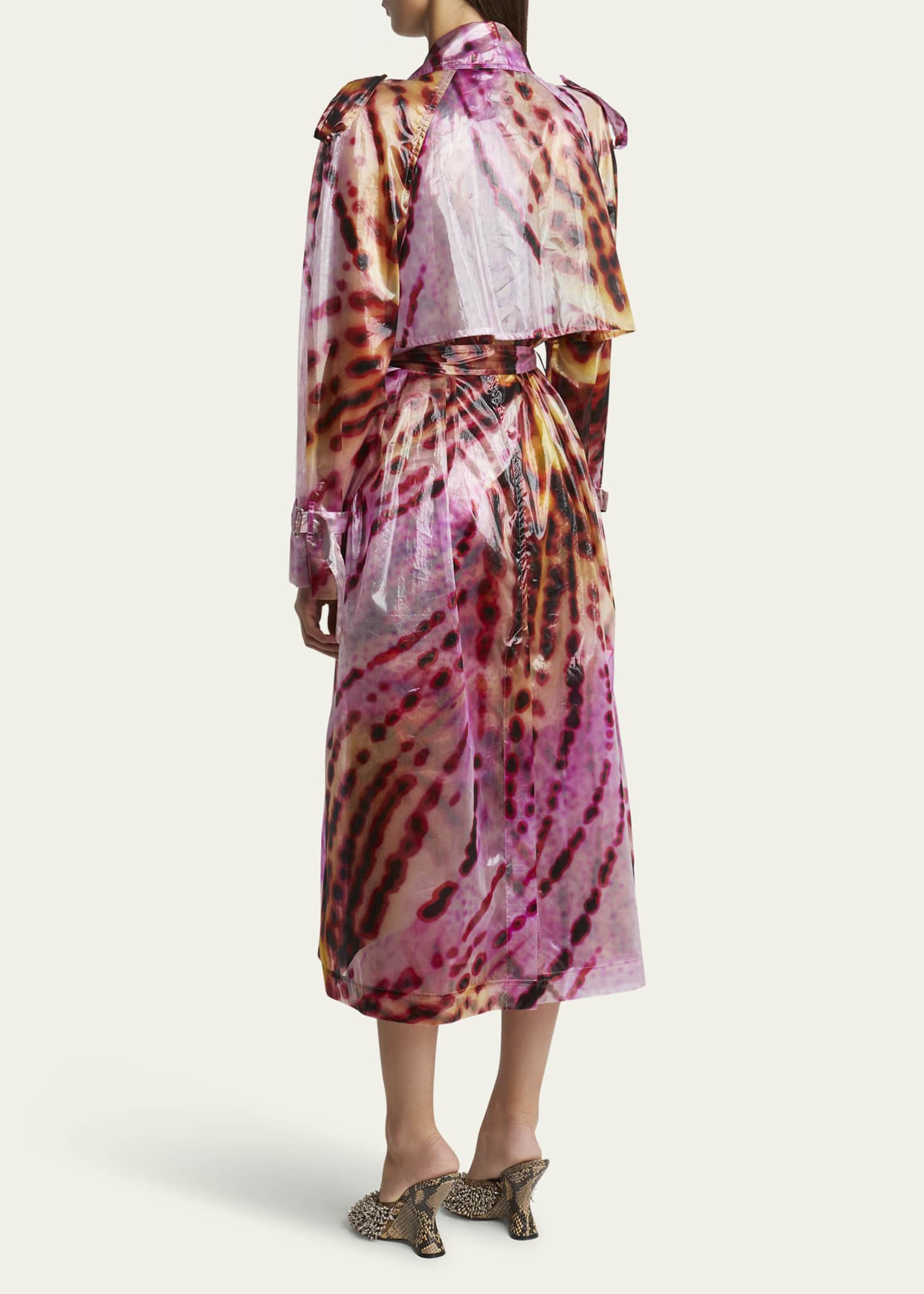 VIP【送料関税込】DRIES VAN NOTEN RISTO PRINTED TRENCH COAT Dries Van Noten Risto Abstract-Print Belted Trench Coat