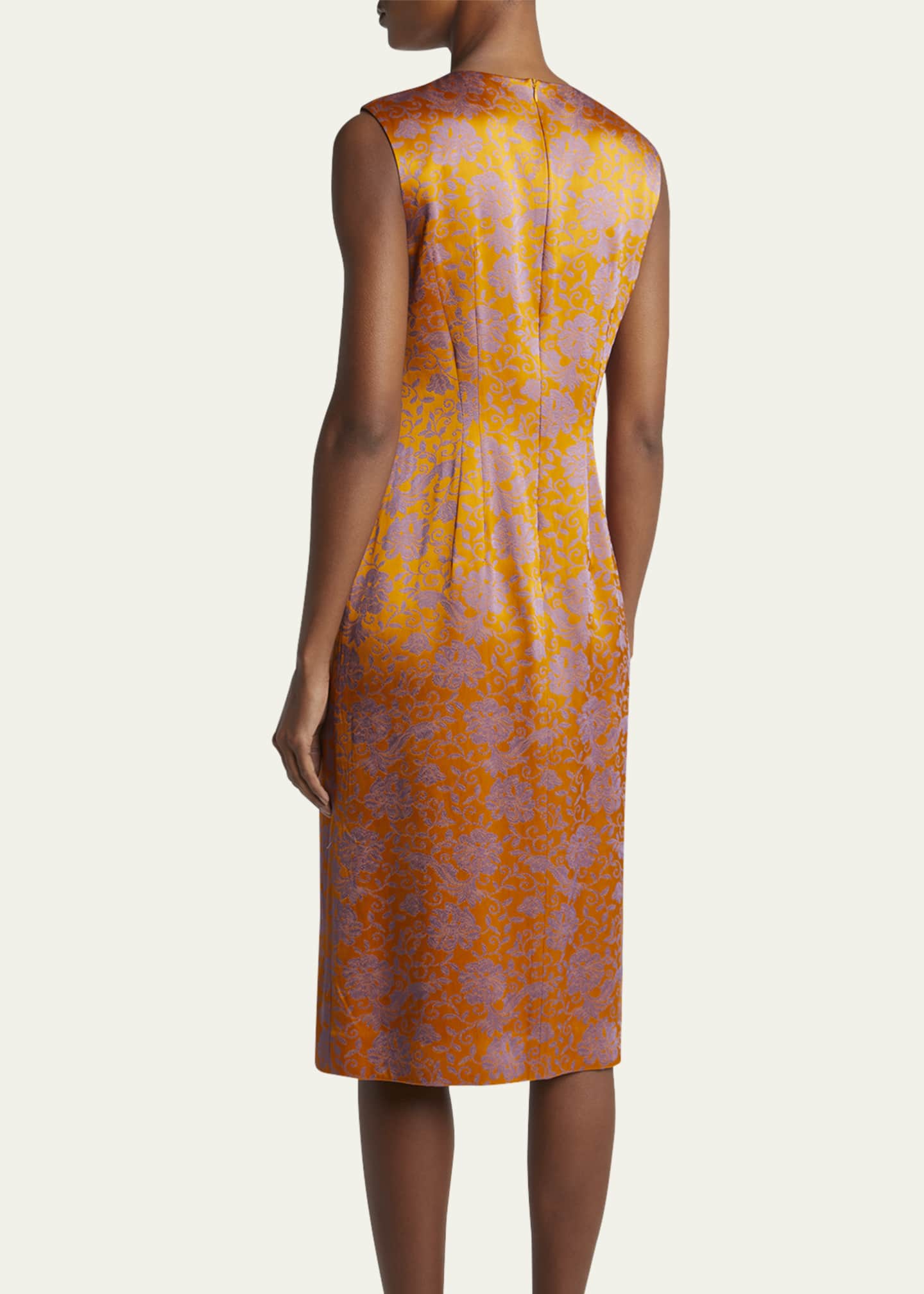 Dries Van Noten Delina Floral Jacquard Midi Dress Image 3 of 5