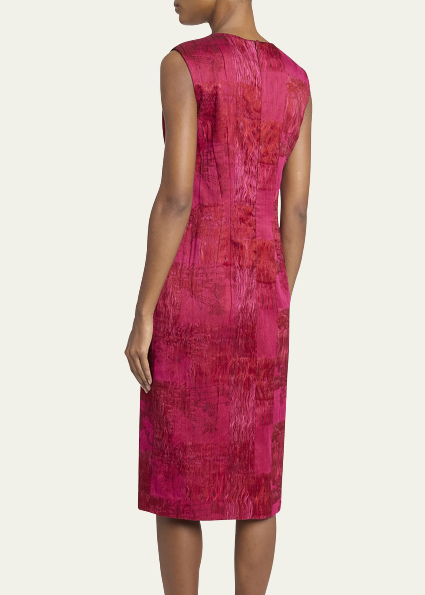 Dries Van Noten Delina Patchwork Crinkle Dress Image 3 of 5
