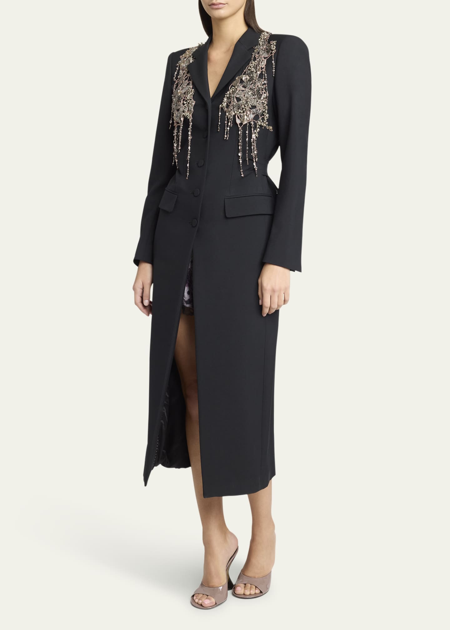 Rilly Long Embellished Coat