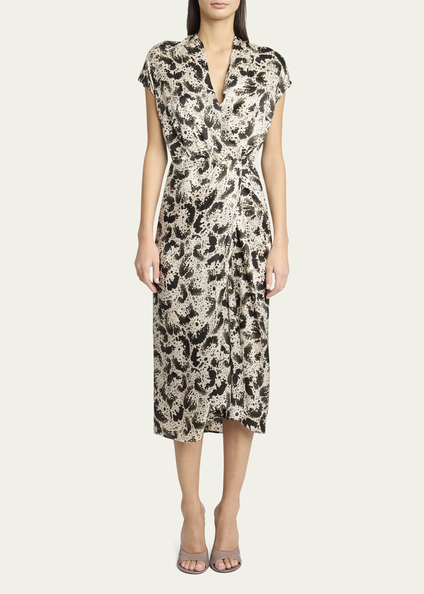 Dries Van Noten Dilian Printed Midi Dress Image 2 of 5