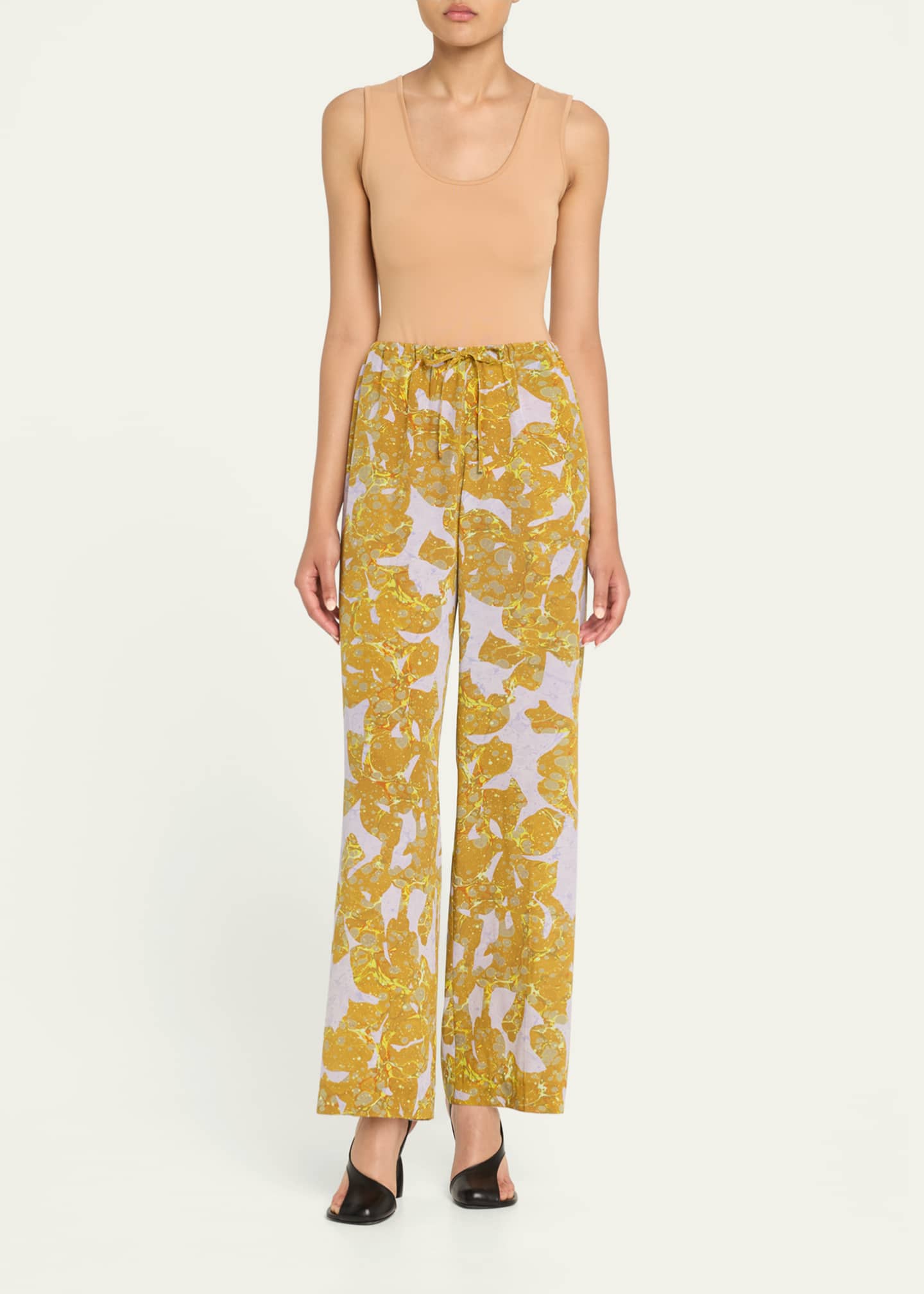 Puvis Printed Straight Leg Long Pants