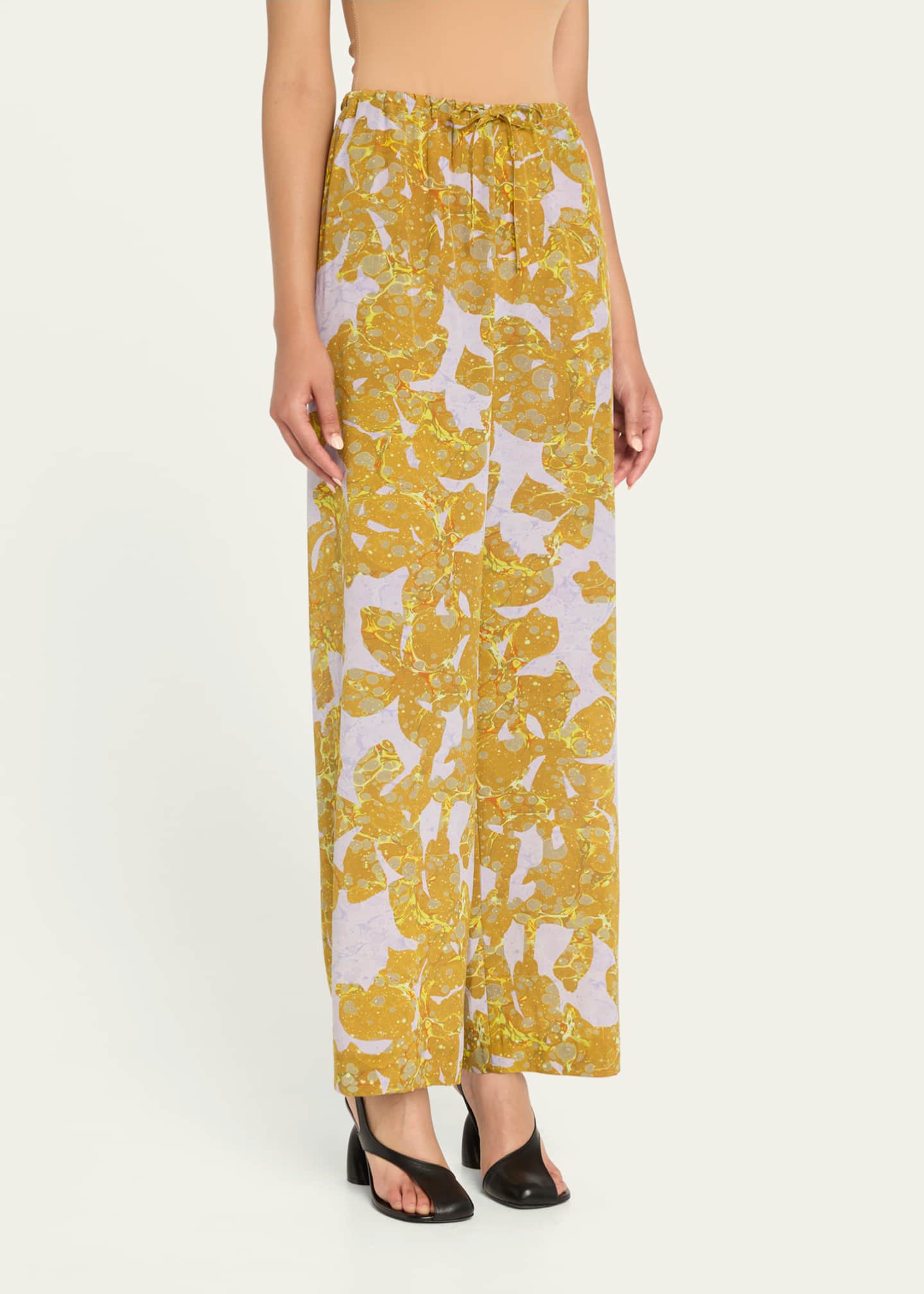 Puvis Printed Straight Leg Long Pants
