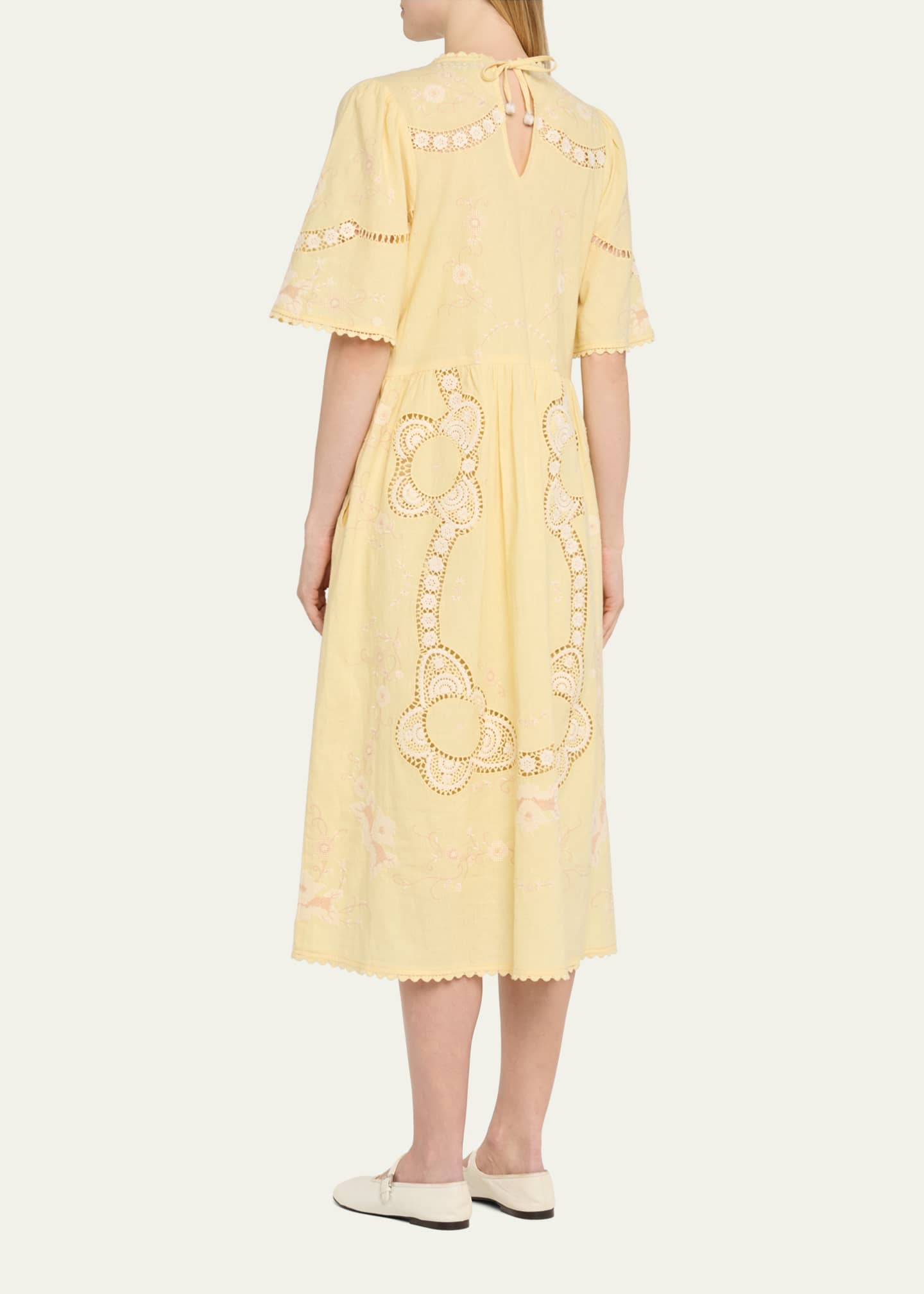 Sea Vesna Embroidered Midi Dress Image 3 of 5