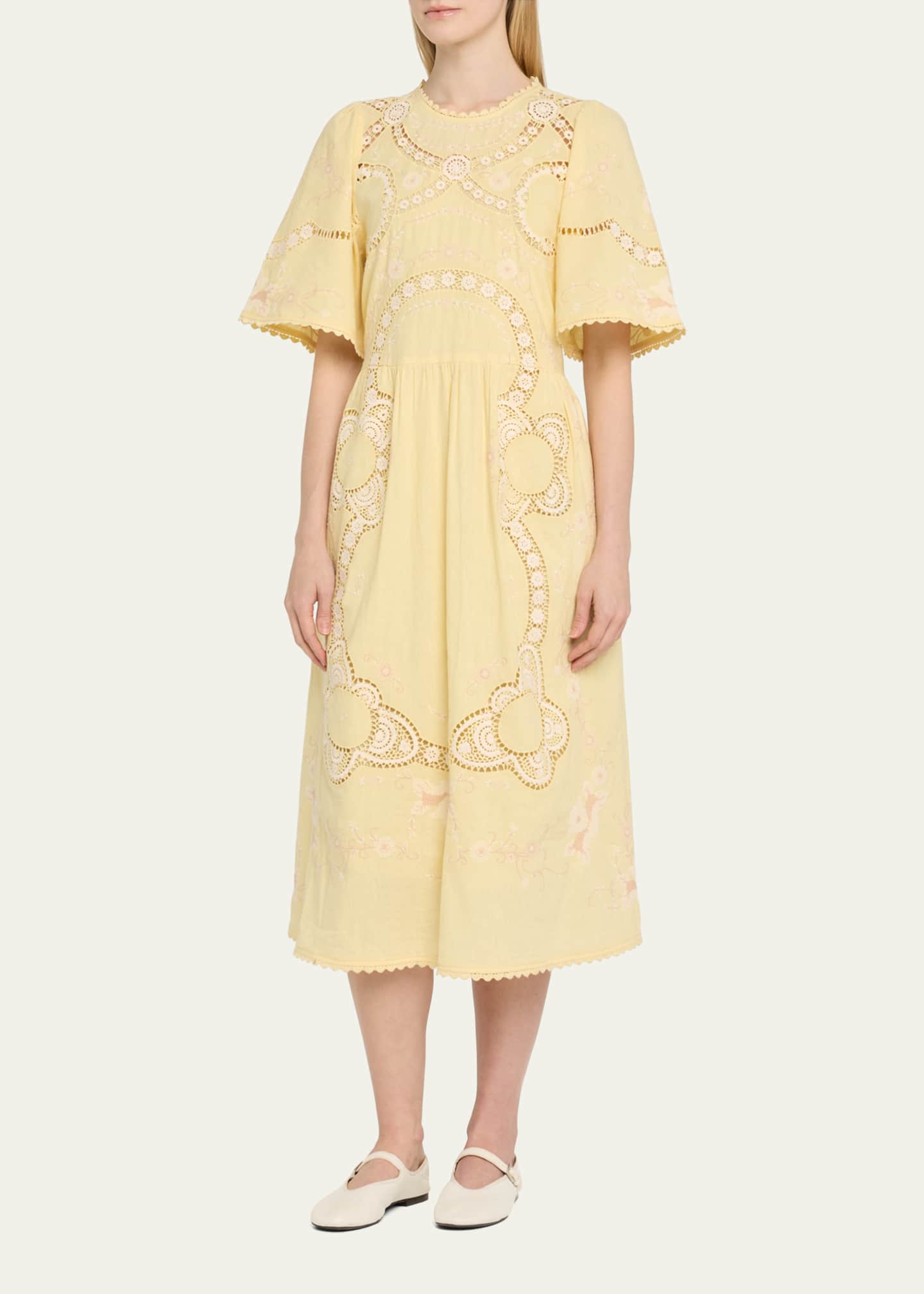 Sea Vesna Embroidered Midi Dress Image 4 of 5