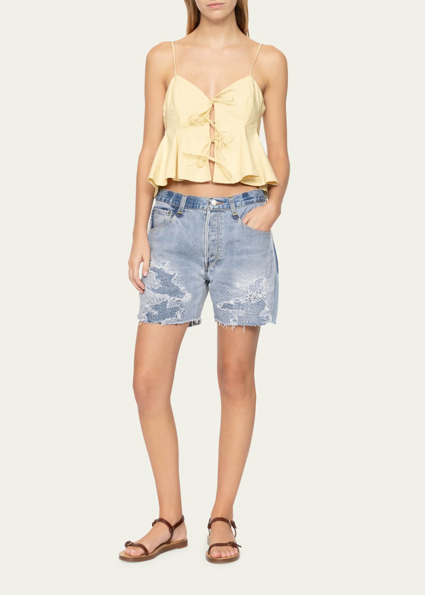 Sea Oli Embroidered Denim Shorts Image 2 of 5