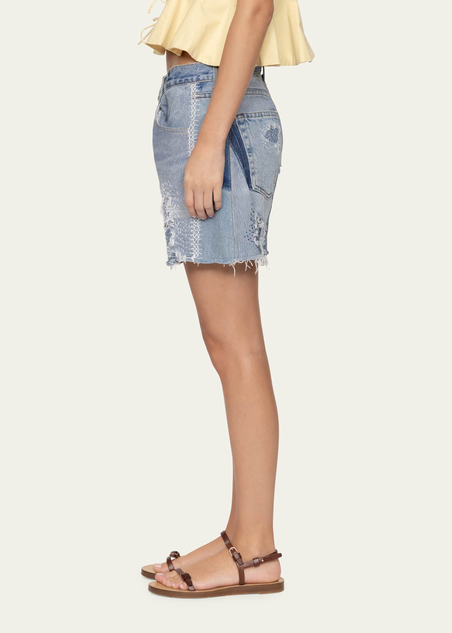 Sea Oli Embroidered Denim Shorts Image 4 of 5
