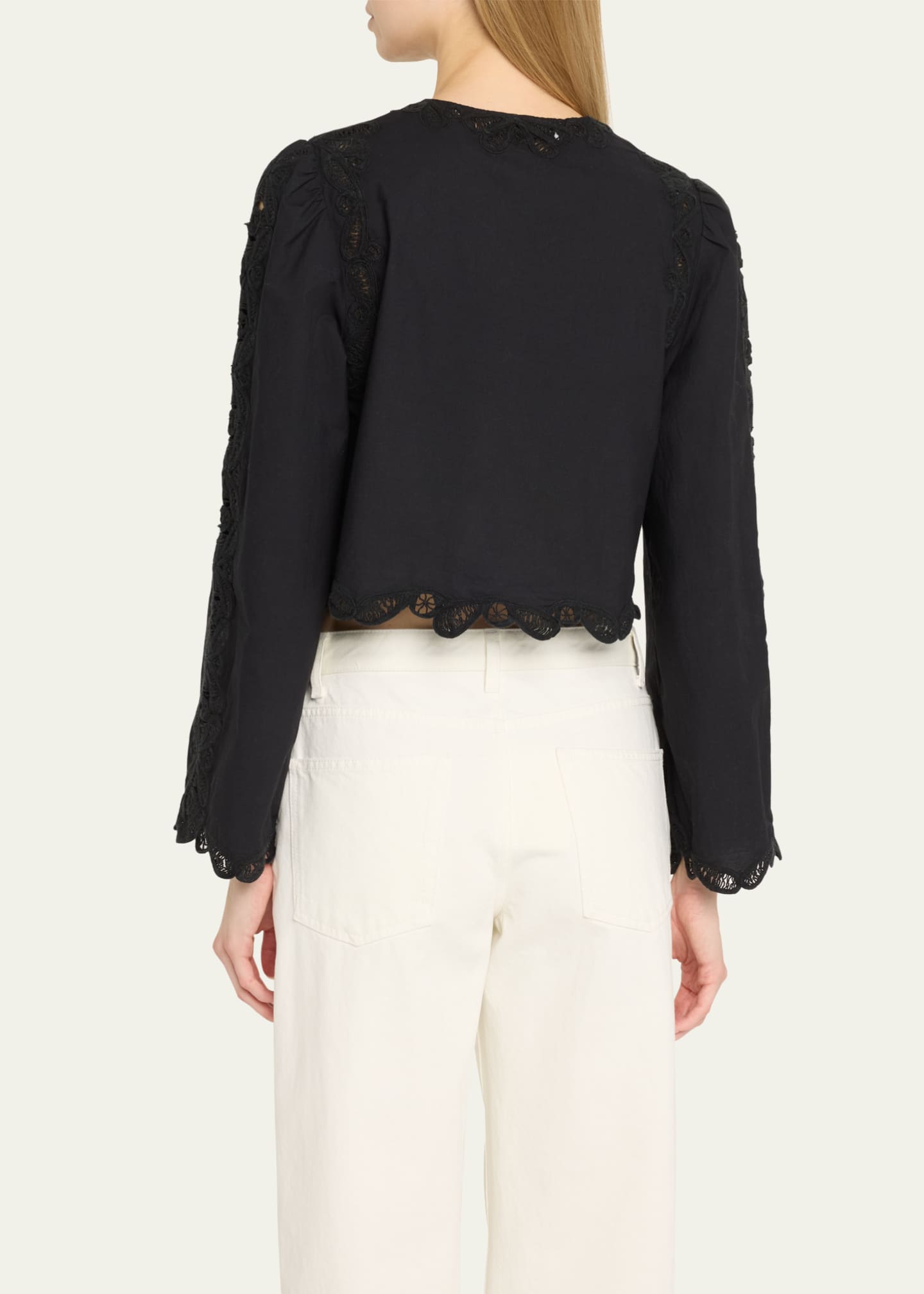 Elke Embroidered Long-Sleeve Blouse - Thumbnail 3