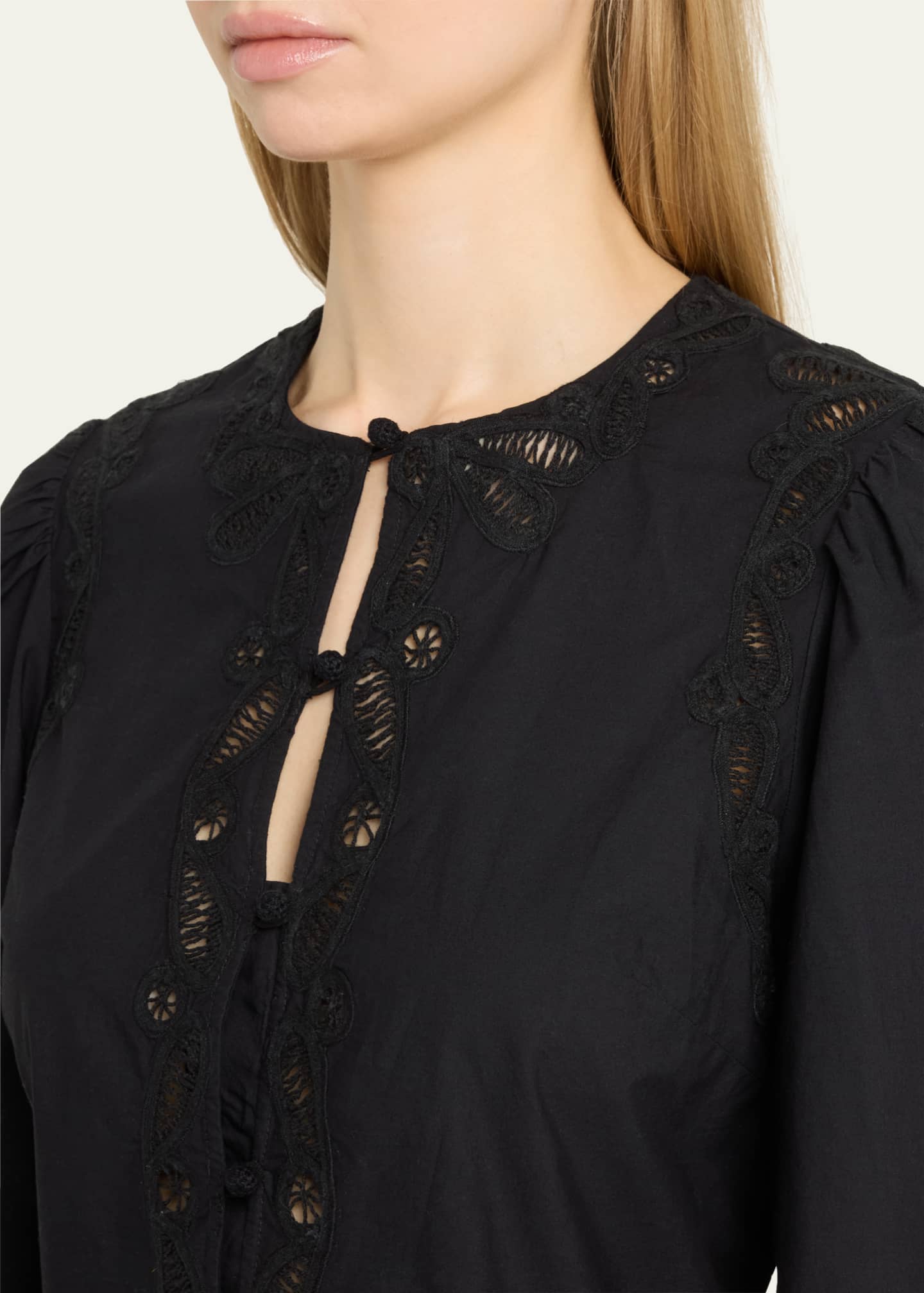 Elke Embroidered Long-Sleeve Blouse - Thumbnail 5