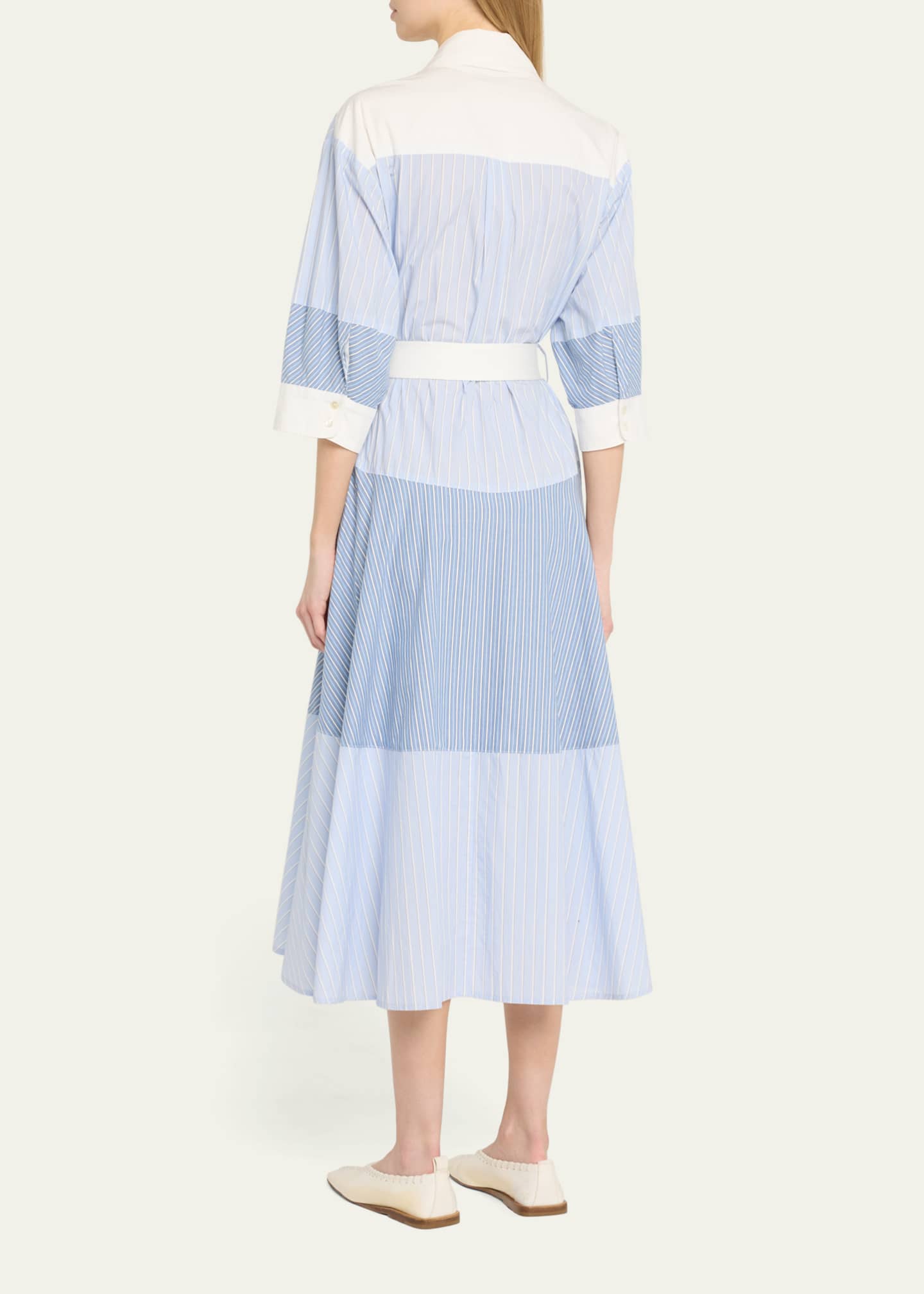Helmi Stripe Belted Shirtdress - Thumbnail 3