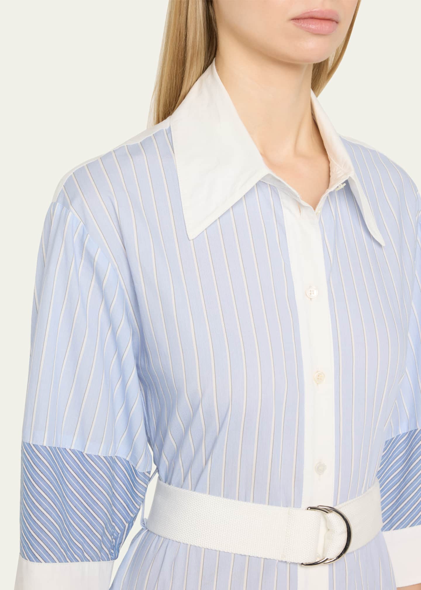 Helmi Stripe Belted Shirtdress - Thumbnail 5