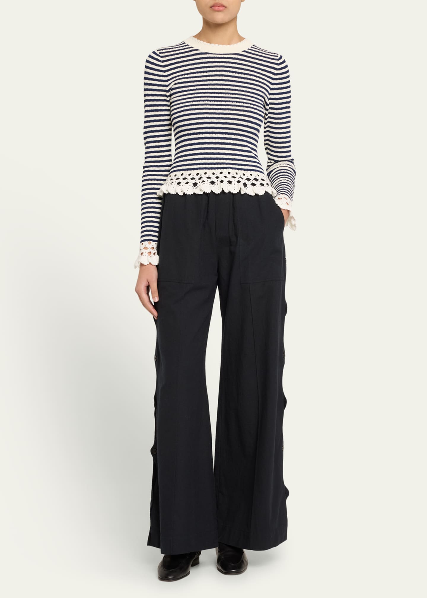 Sea Shai Side-Button Pants Image 2 of 5