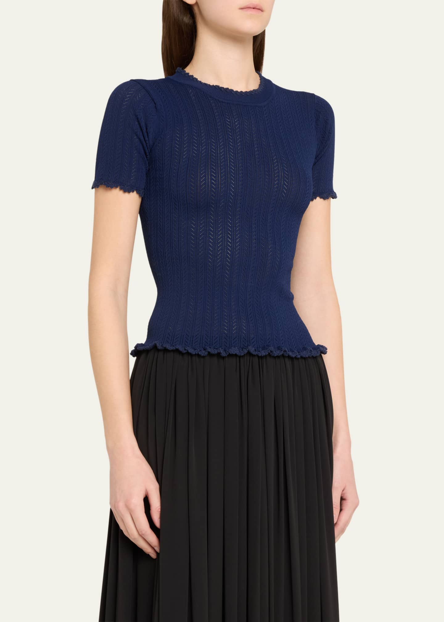Abbie Knit Short-Sleeve Tee - Thumbnail 4