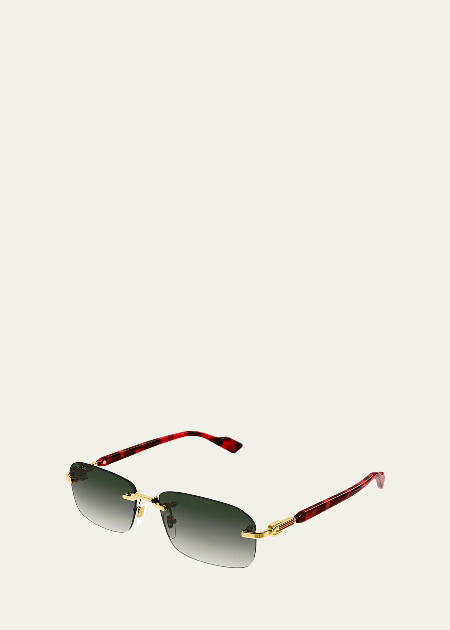 Gucci Men's GG1221SM Rimless Metal Rectangle Sunglasses - Bergdorf