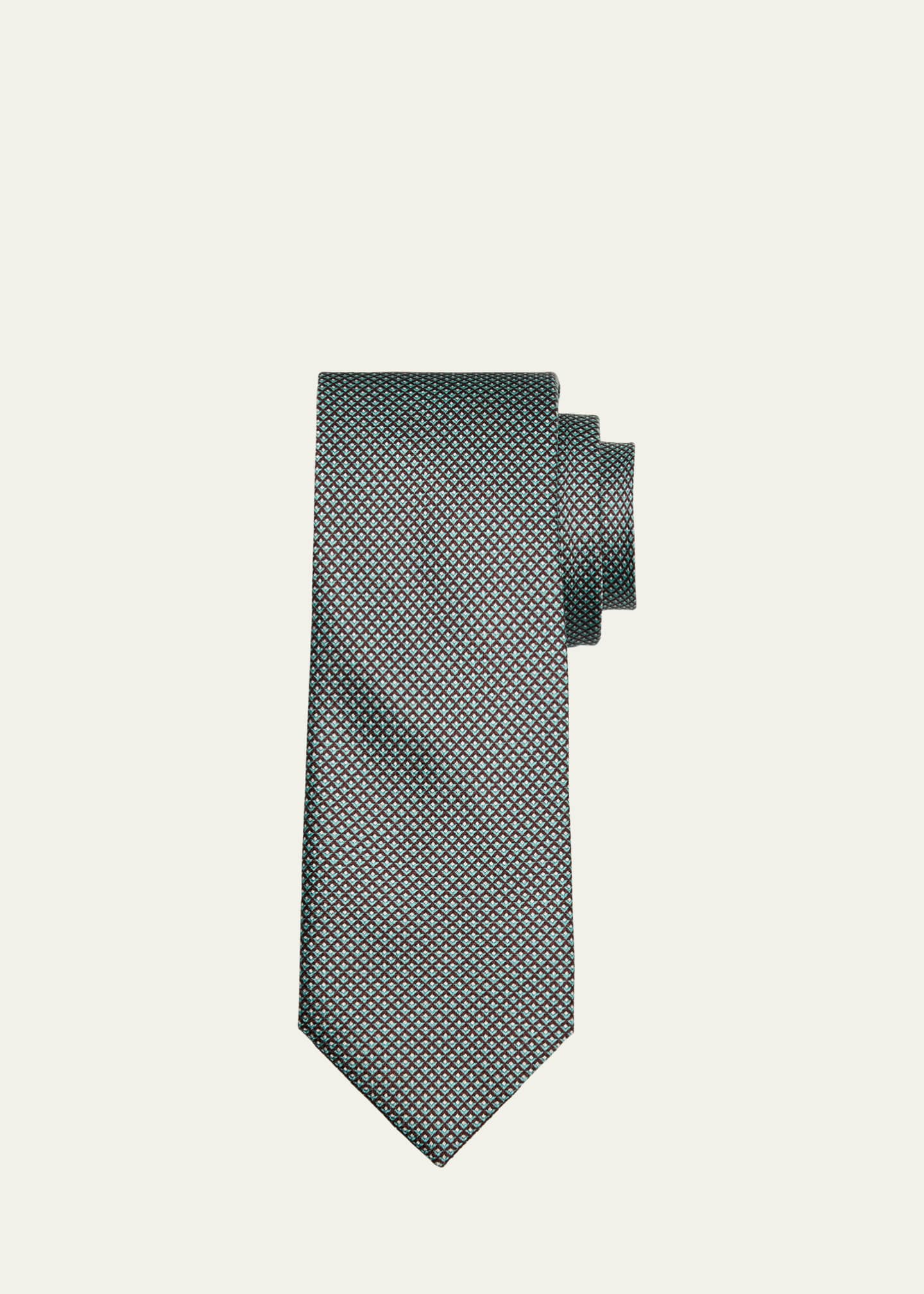 Brioni Men's Micro-Motif Silk Tie