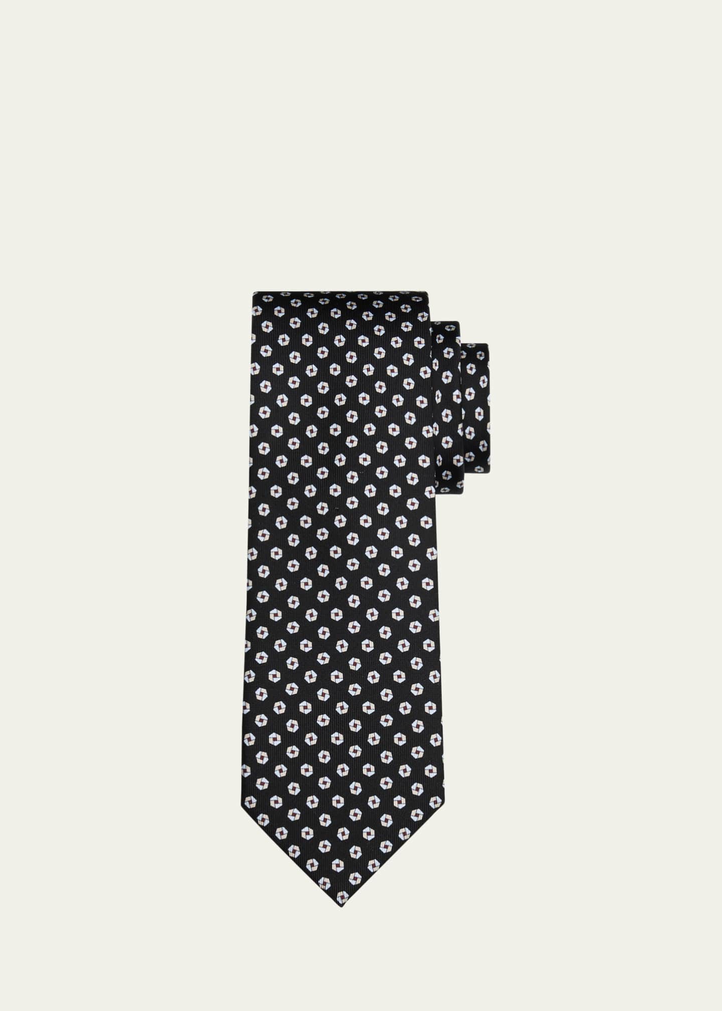 Brioni Men's Medallion Silk Tie