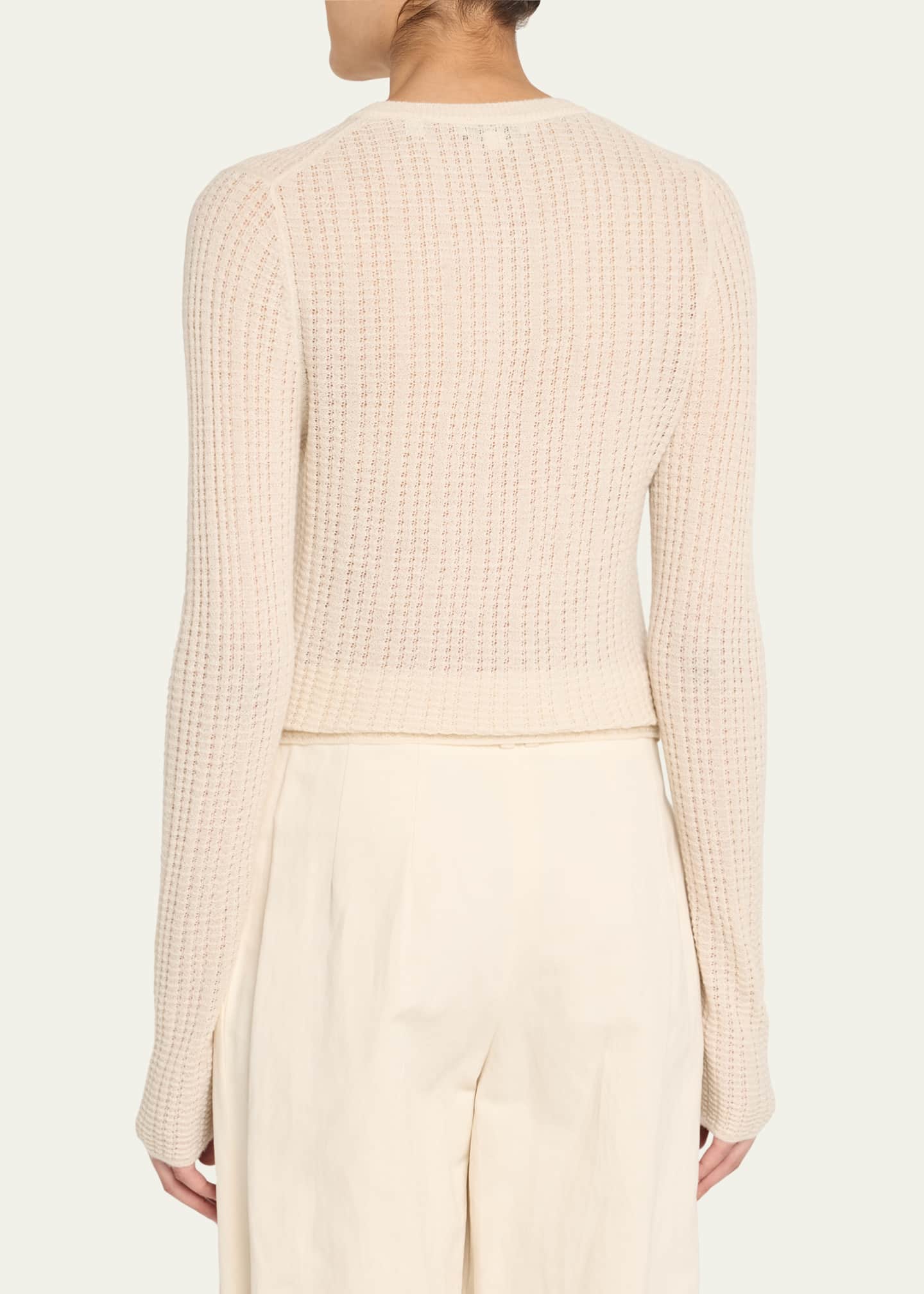 Vince Waffle-Knit Henley Top Image 3 of 5