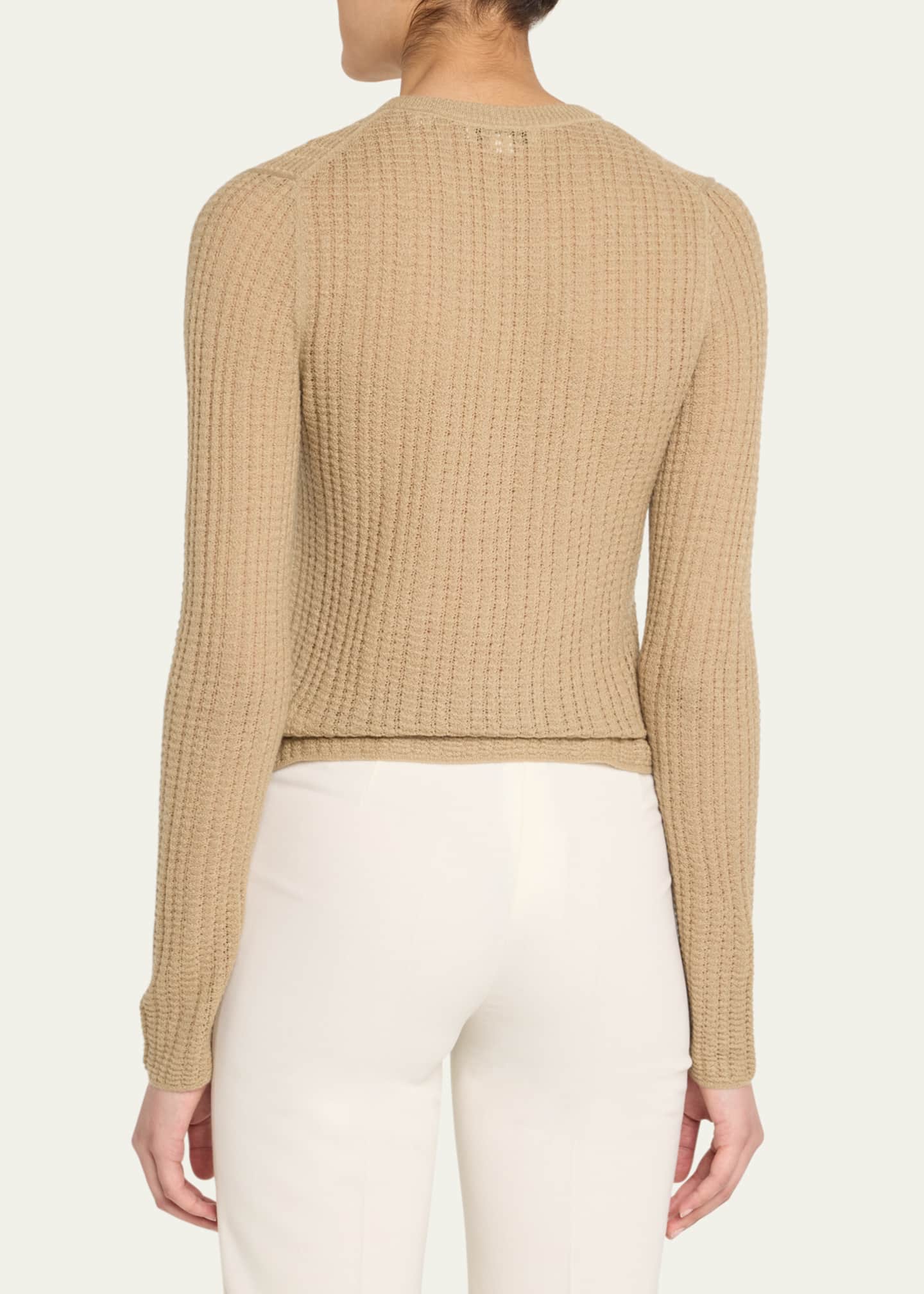 Vince Waffle-Knit Henley Top Image 3 of 5