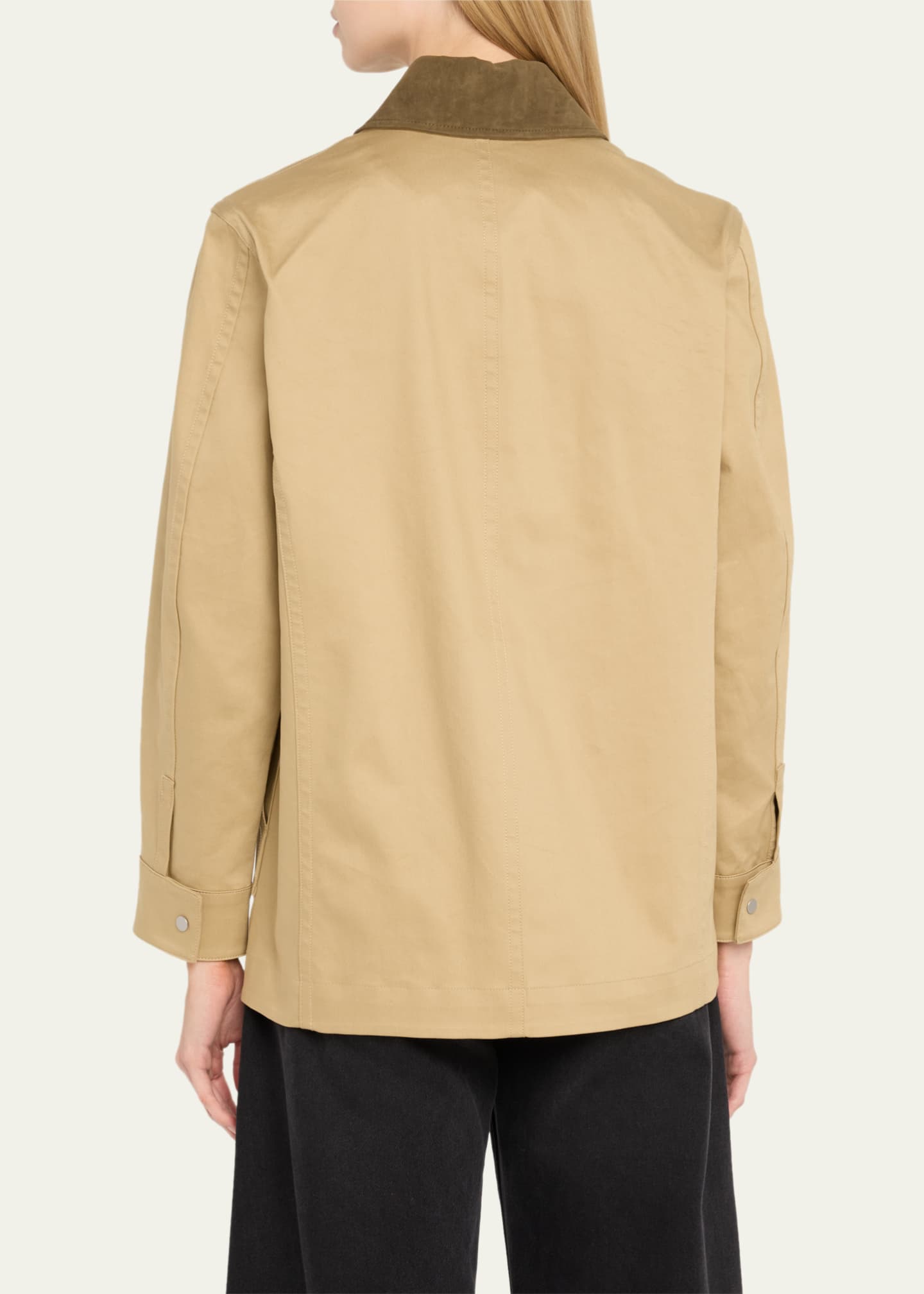 Vince Suede Collar Utility Jacket Image 3 of 5