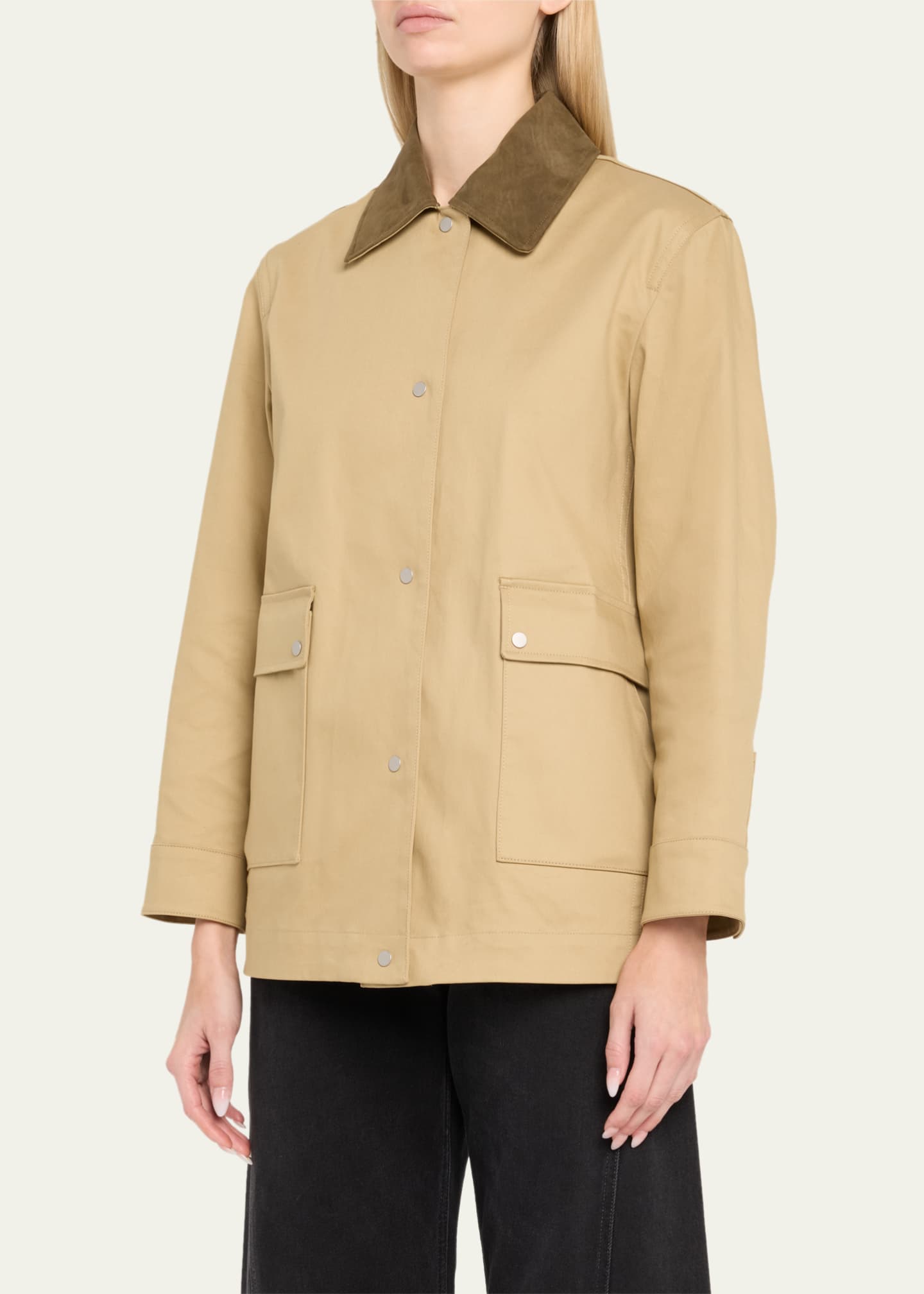 Vince Suede Collar Utility Jacket Image 4 of 5