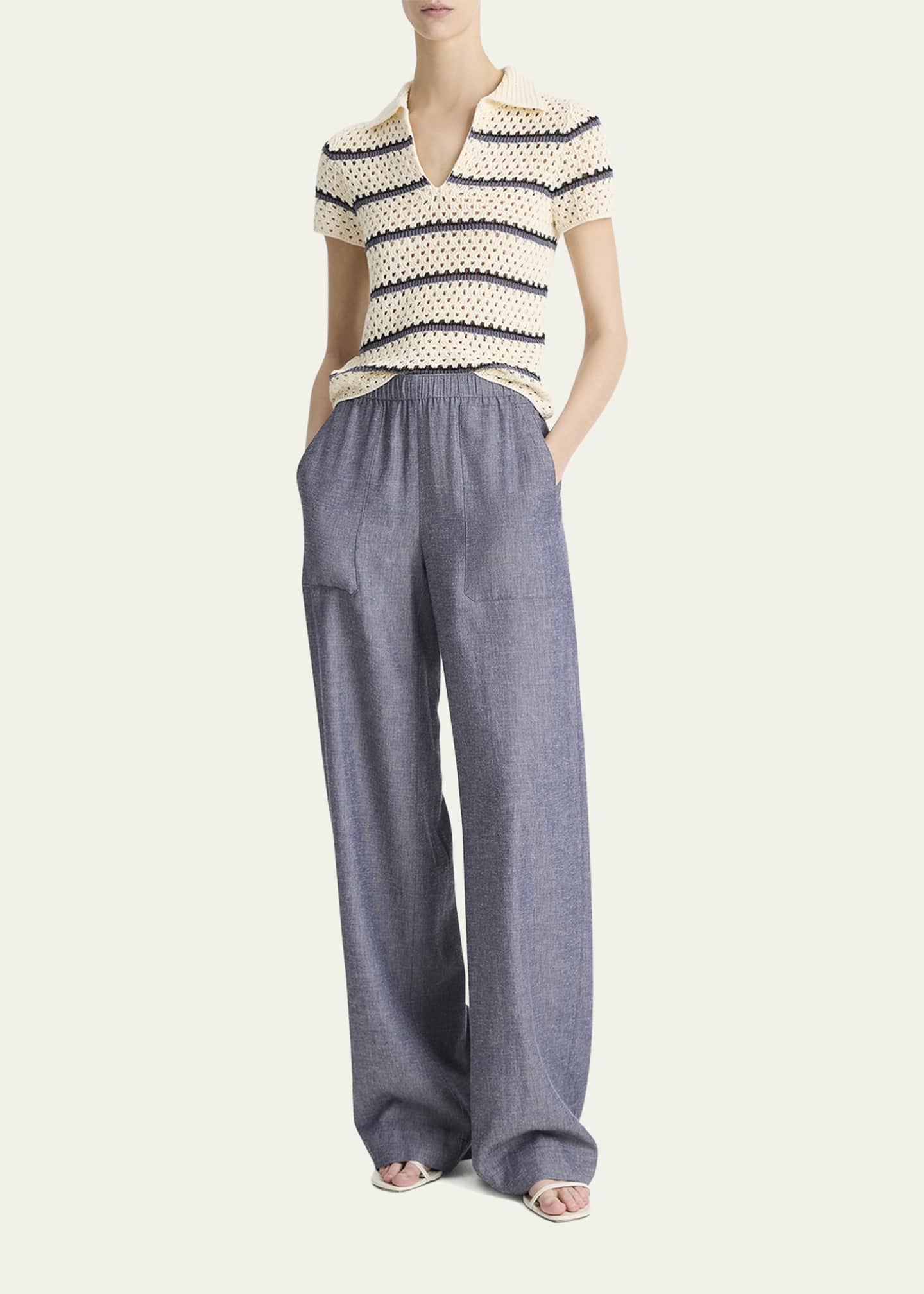 Vince Mid-Rise Casual Pull-On Pants Image 2 of 3