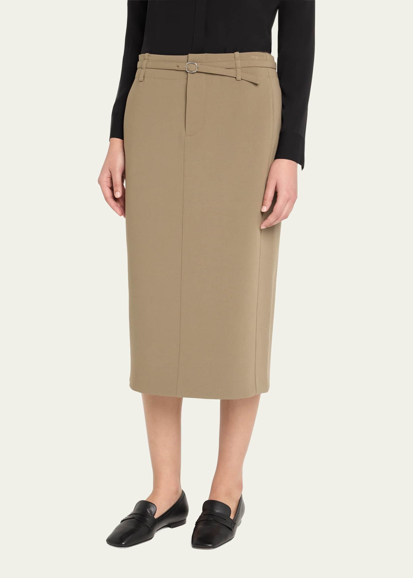 Vince Belted Midi Pencil Skirt Image 4 of 5