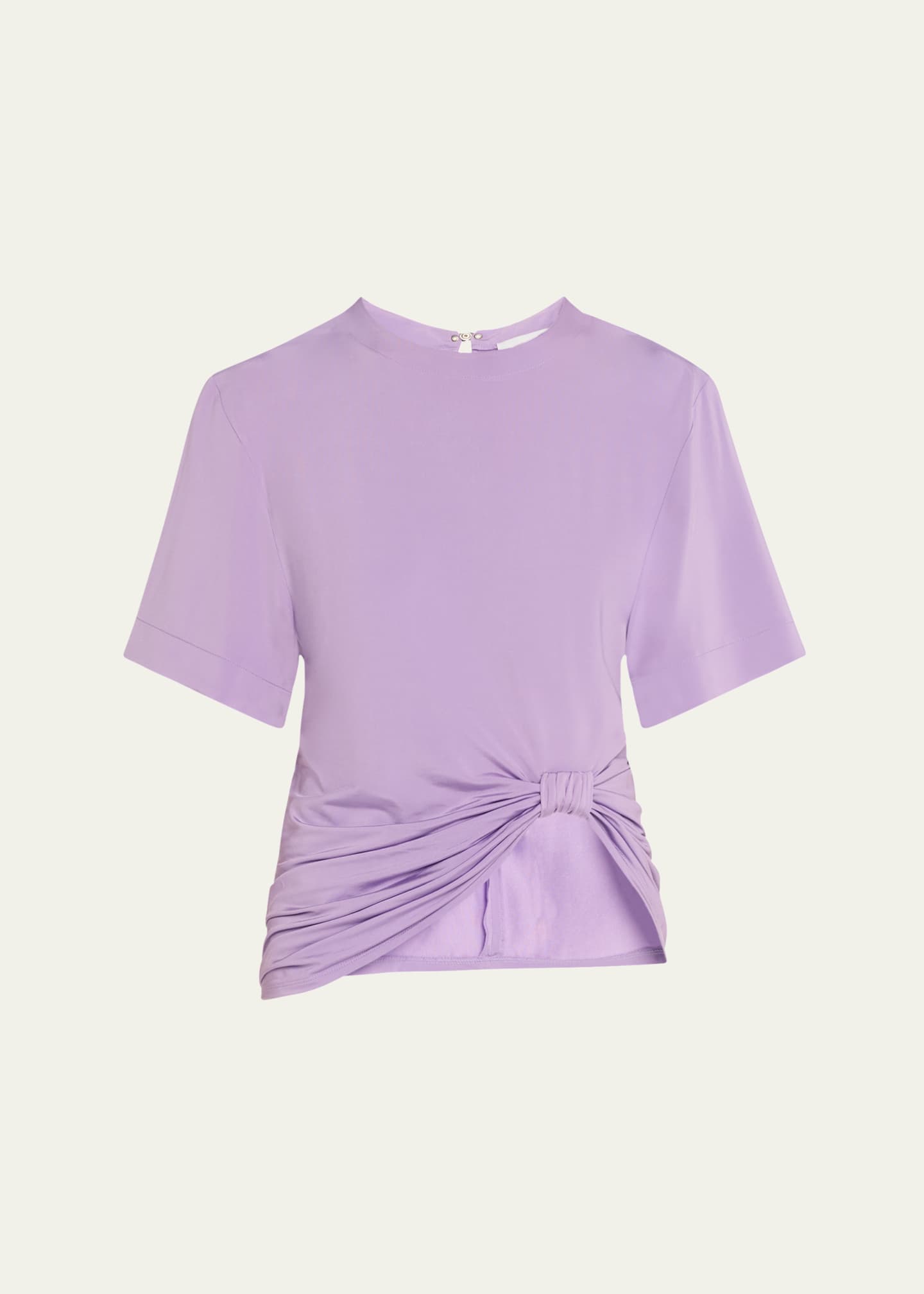 Short-Sleeve Ruched T-Shirt - Thumbnail 1