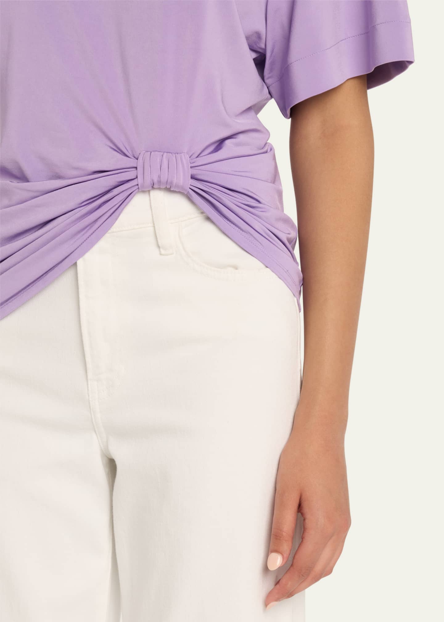 Short-Sleeve Ruched T-Shirt - Thumbnail 5