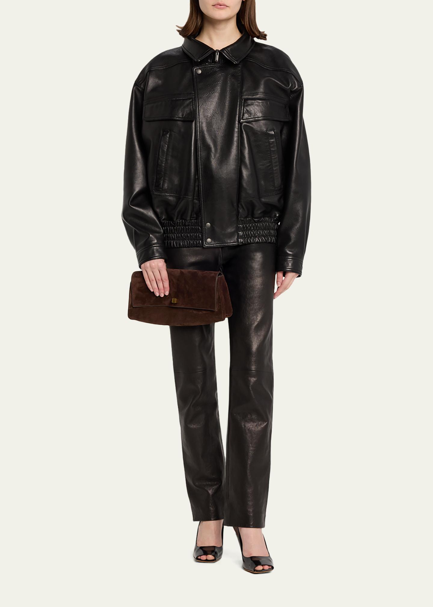 Khaite Audrey Flap Suede Clutch Bag - Bergdorf Goodman