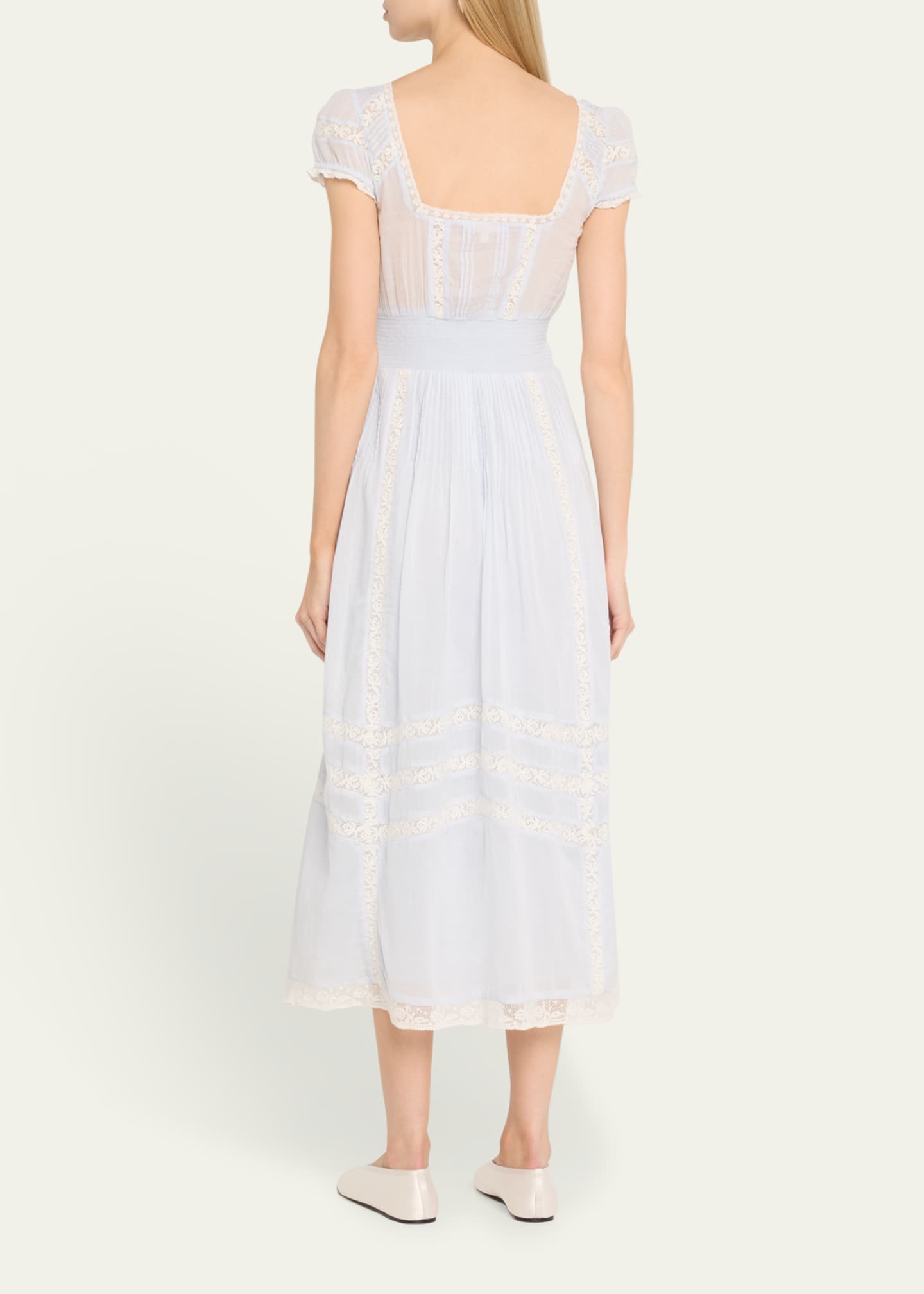 LoveShackFancy Suvi Cotton Midi Dress Image 3 of 5