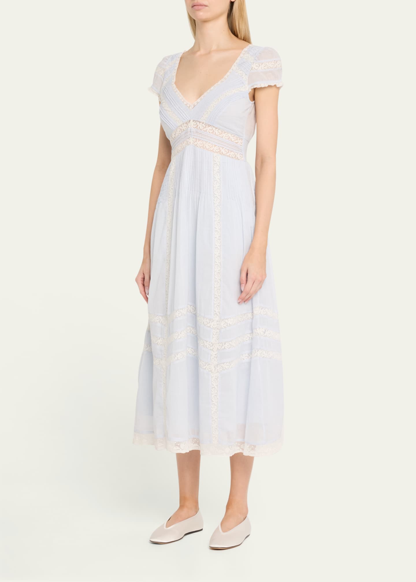 LoveShackFancy Suvi Cotton Midi Dress Image 4 of 5