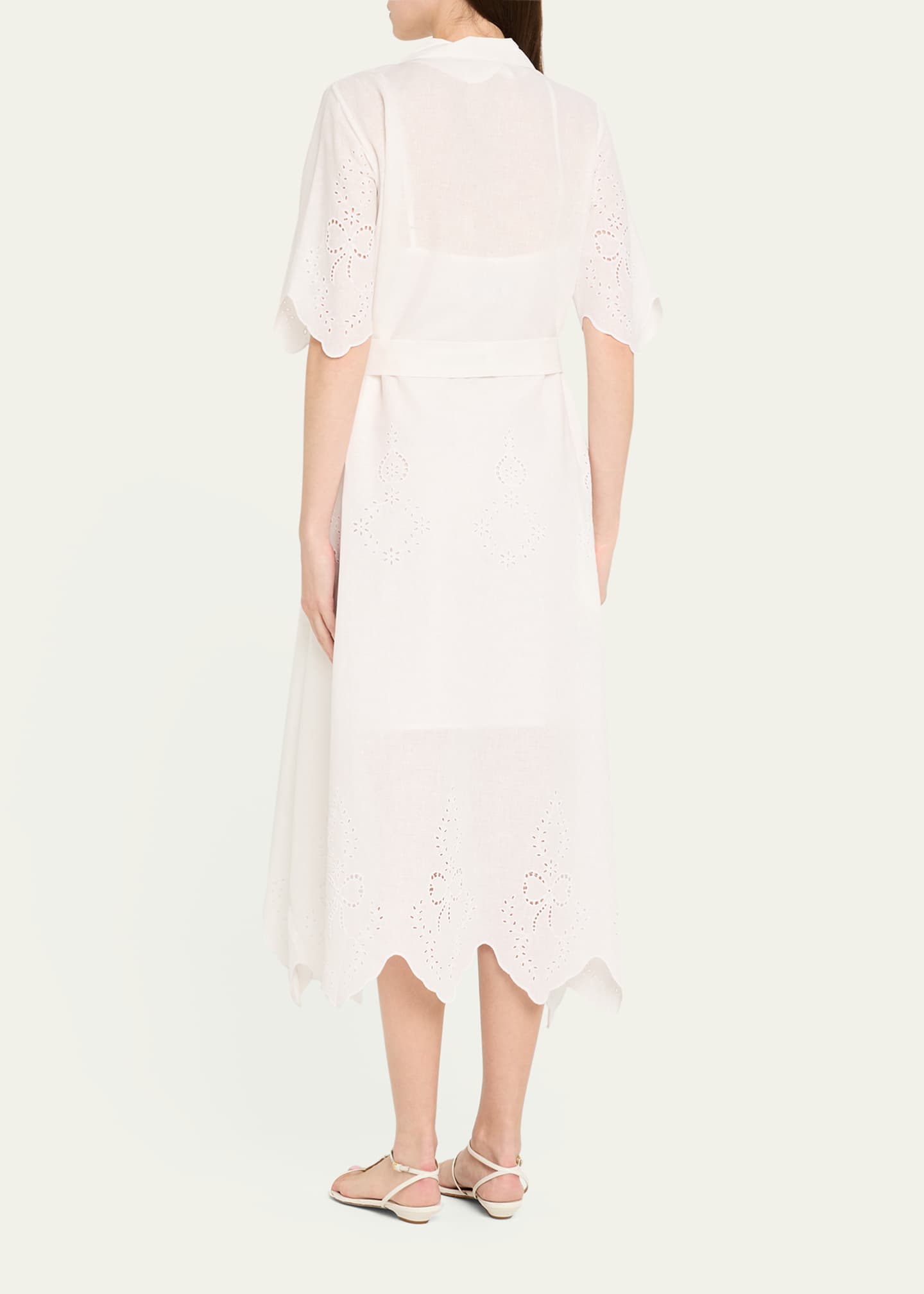 Evi Grintela Milly Scalloped Eyelet-Embroidered Midi Dress Image 3 of 5