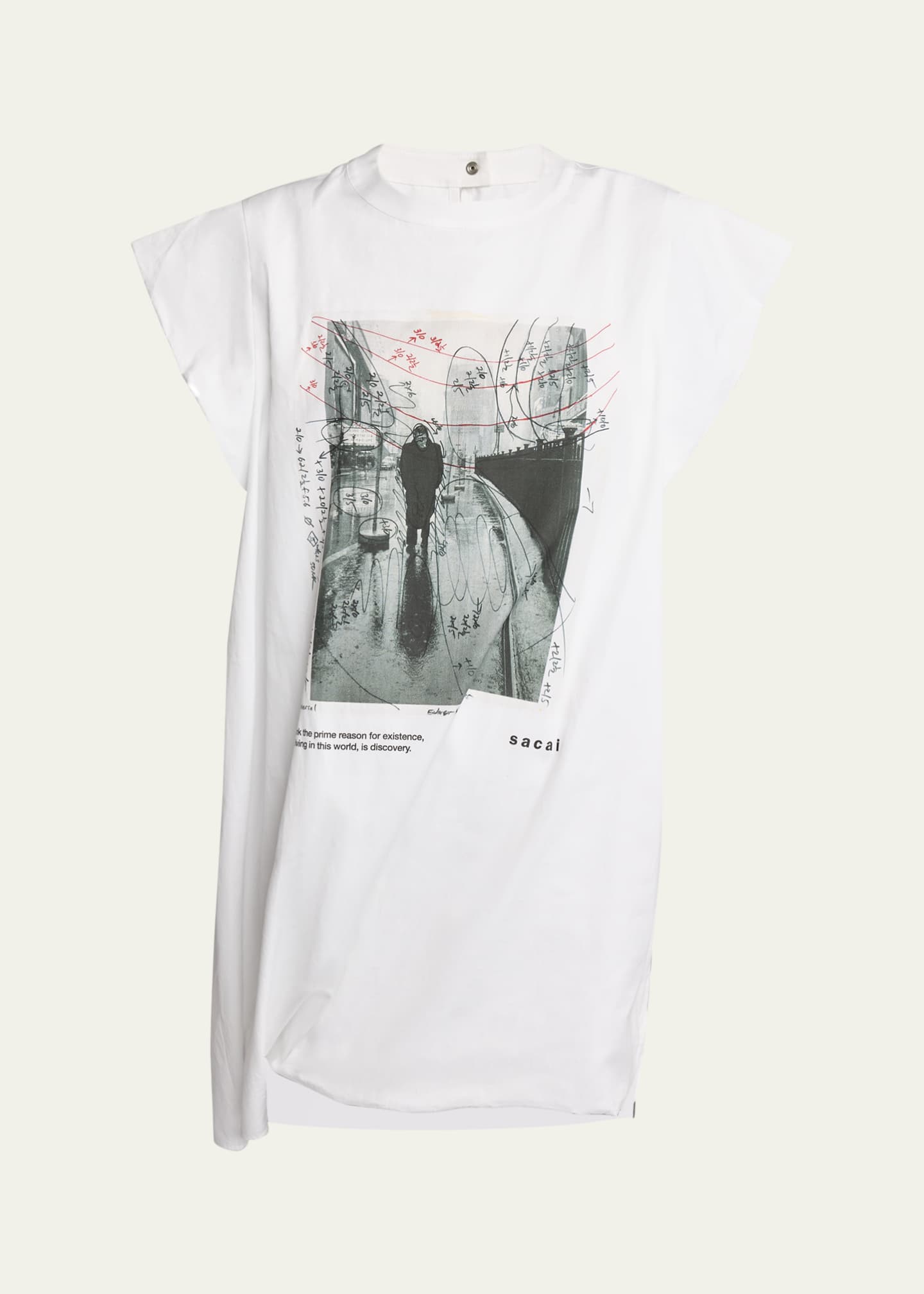 SACAI James Dean Printed Asymmetric T-Shirt - Bergdorf Goodman