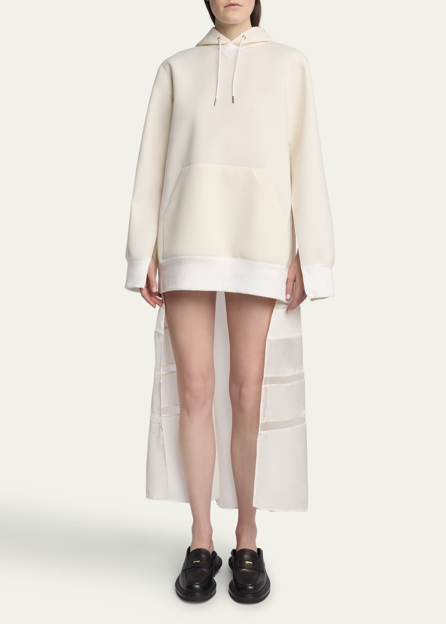 SACAI Hoodie Hybrid Sheer Dress - Bergdorf Goodman