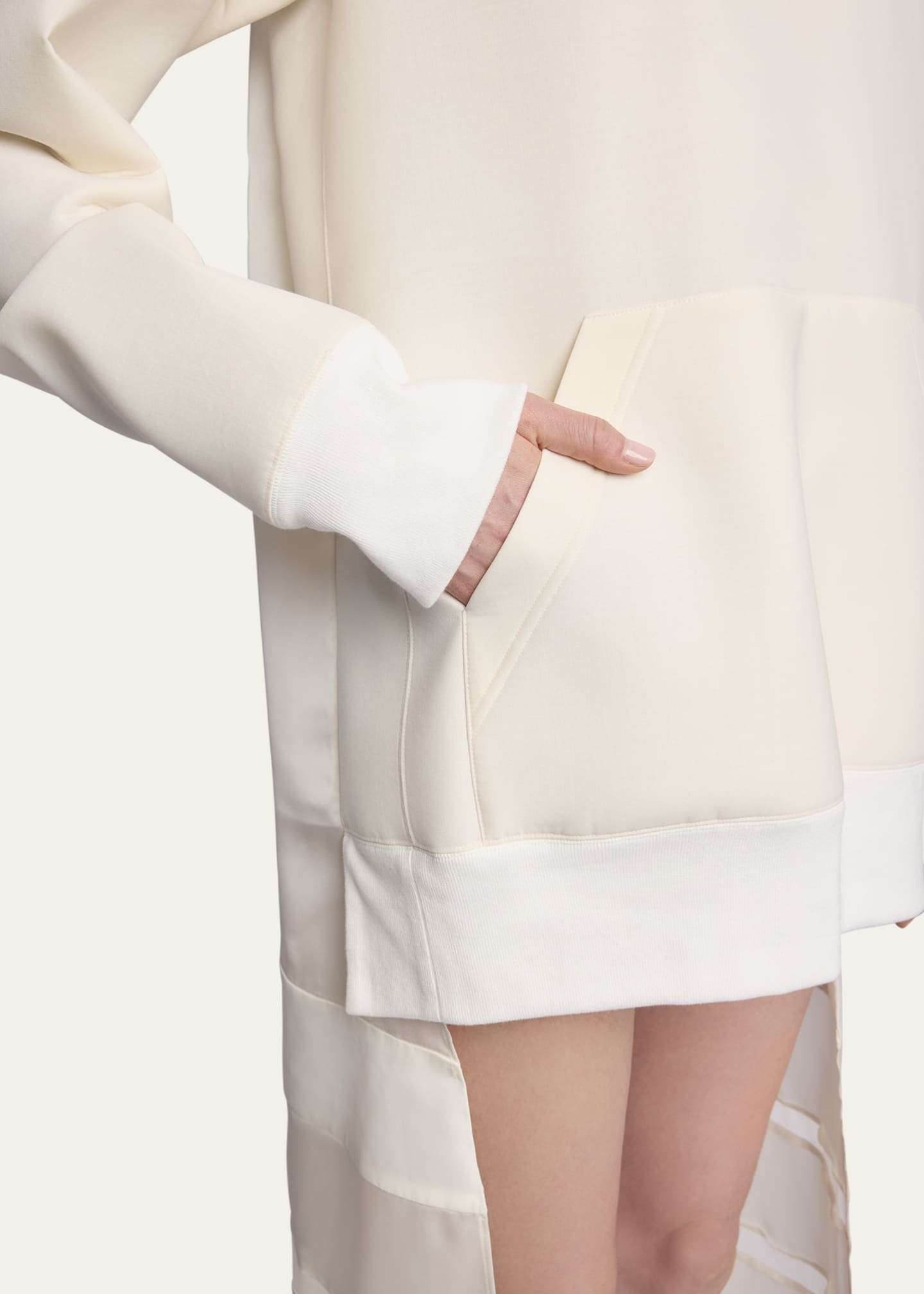 Hoodie Hybrid Sheer Dress - Thumbnail 5