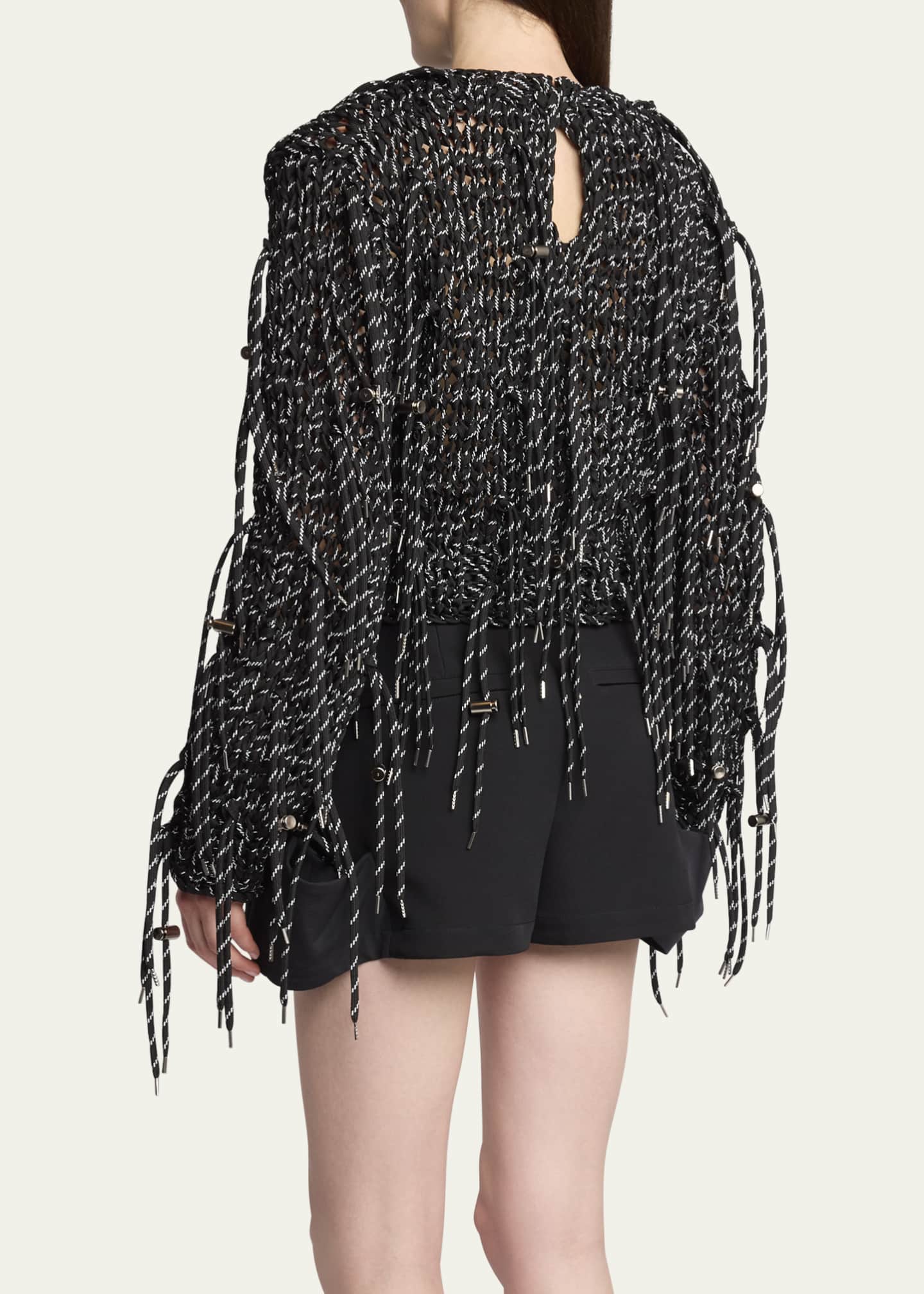 SACAI Shoelace Long Sleeve Sweater Image 3 of 5