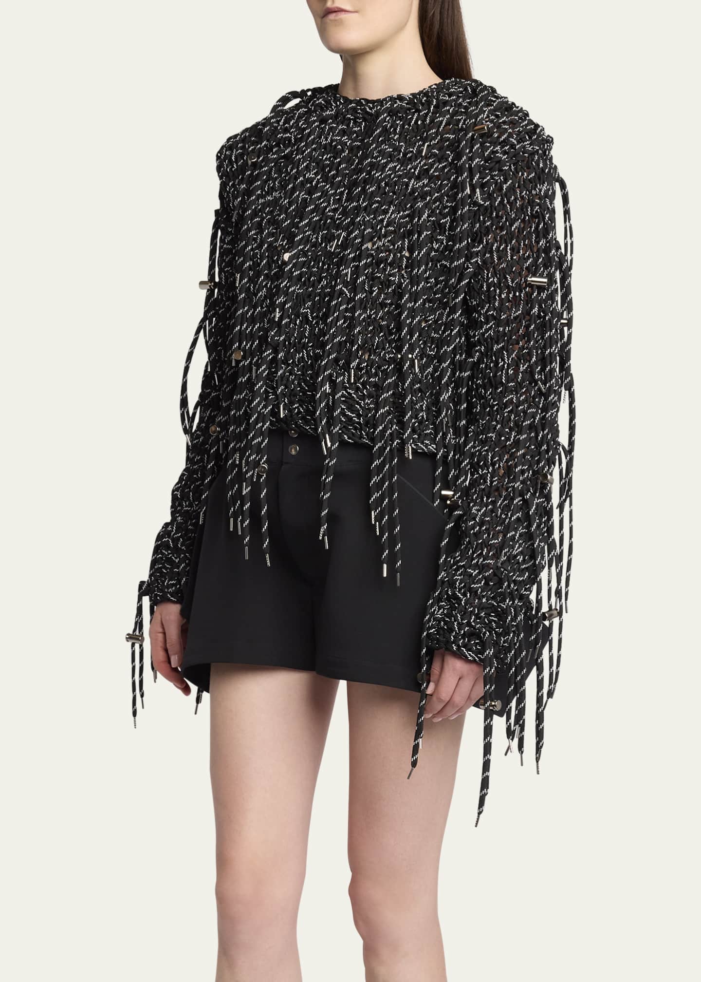 SACAI Shoelace Long Sleeve Sweater Image 4 of 5