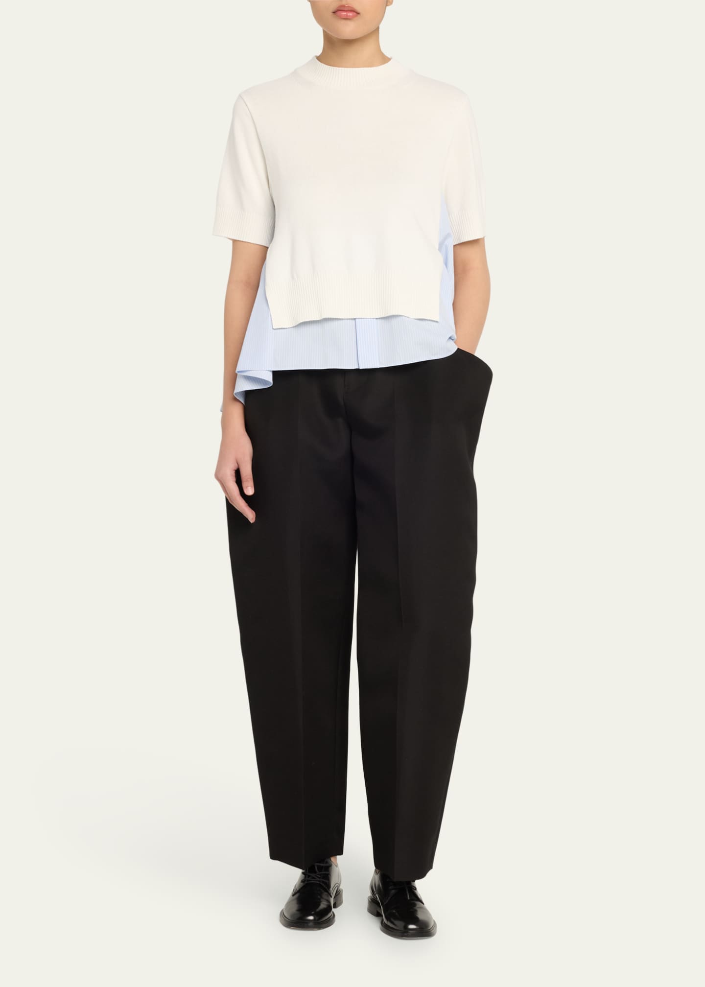 新着商品 Cotton Silk Face Double SACAI Pants Goodman Bergdorf - その他